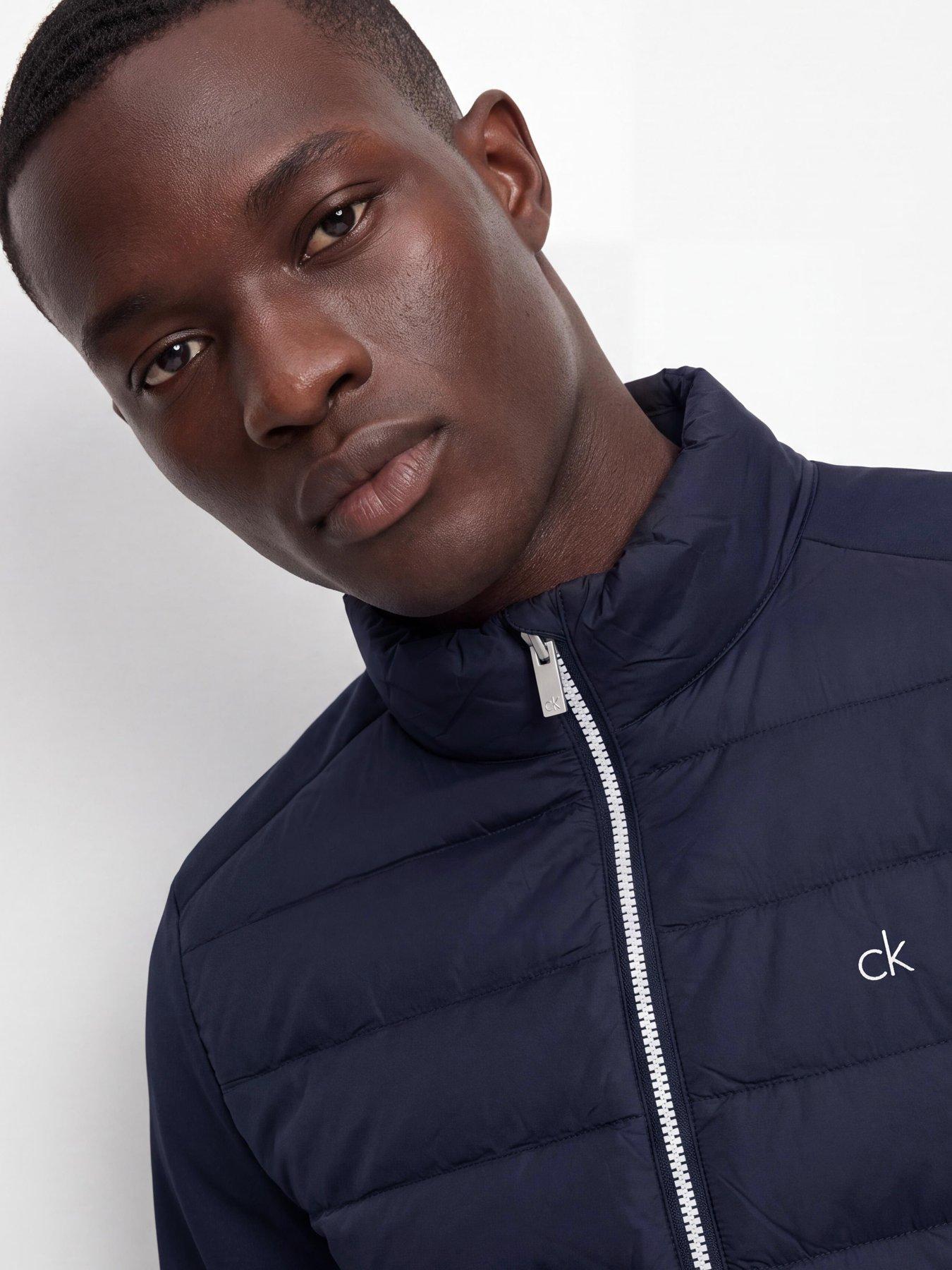Image 4 of 4 of Calvin Klein Golf Mens Golf Hybrid Stretch Full Zip Jacket - Navy