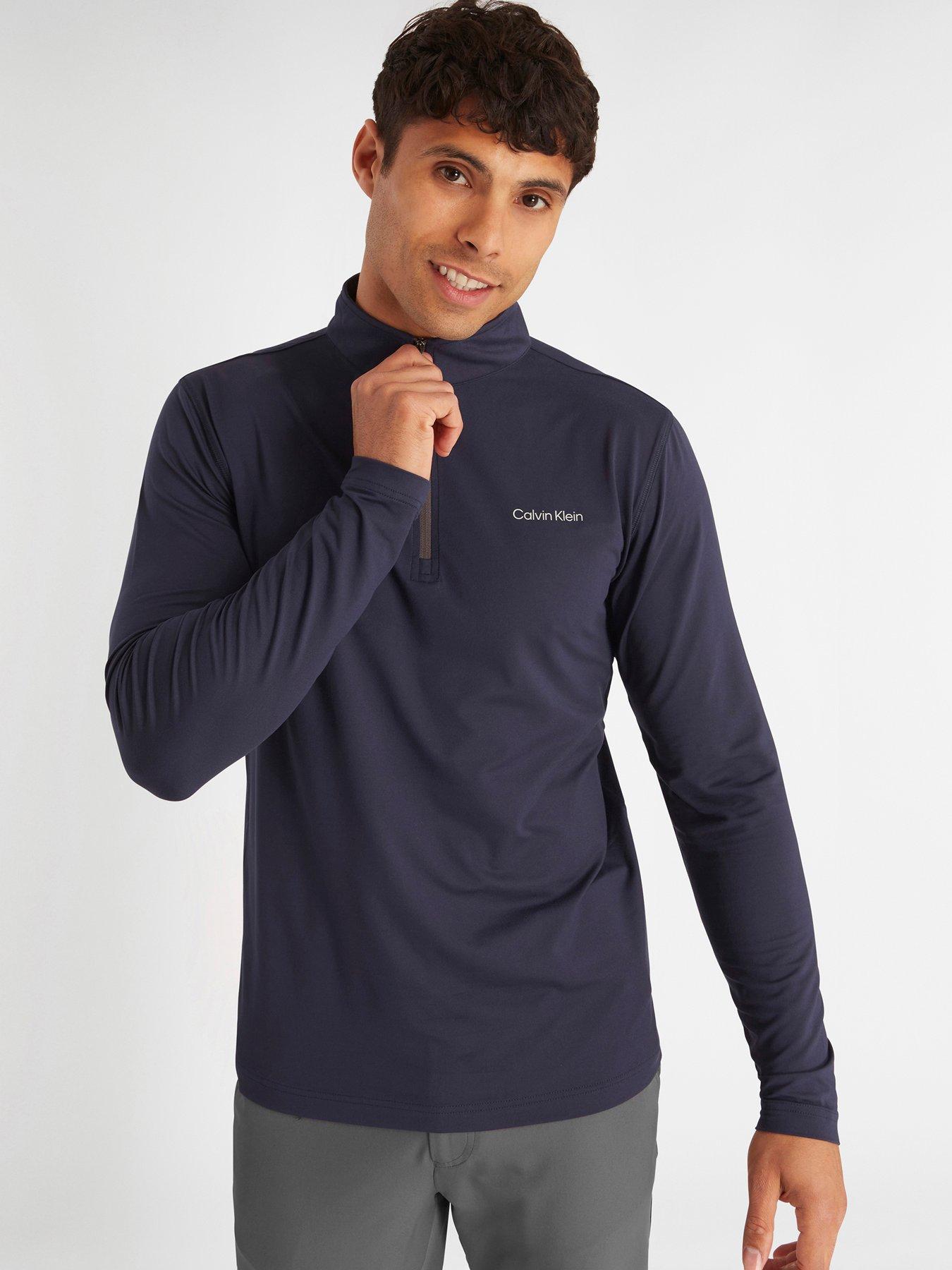 Image 1 of 4 of Calvin Klein Golf Mens Golf Newport Half Zip - Navy