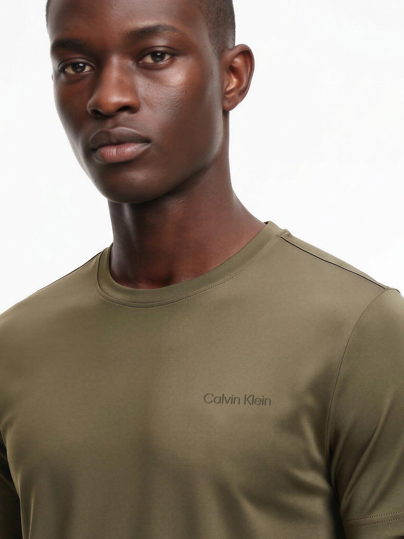 Image 3 of 4 of Calvin Klein Golf Mens Golf Urban Tech Lightweight Logo T-Shirt - Green