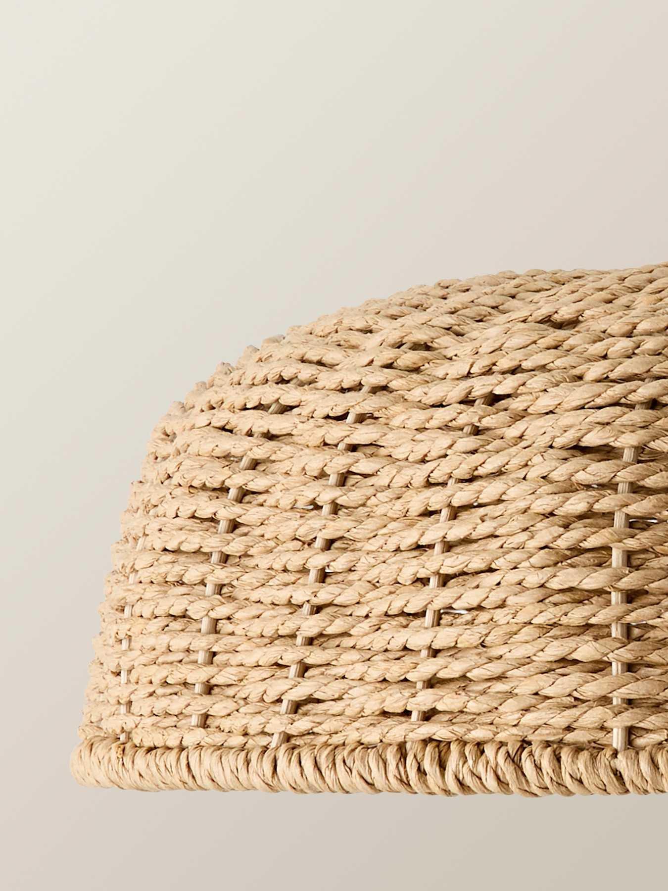 Image 4 of 6 of ValueLights Neveah Rattan Dome Shade