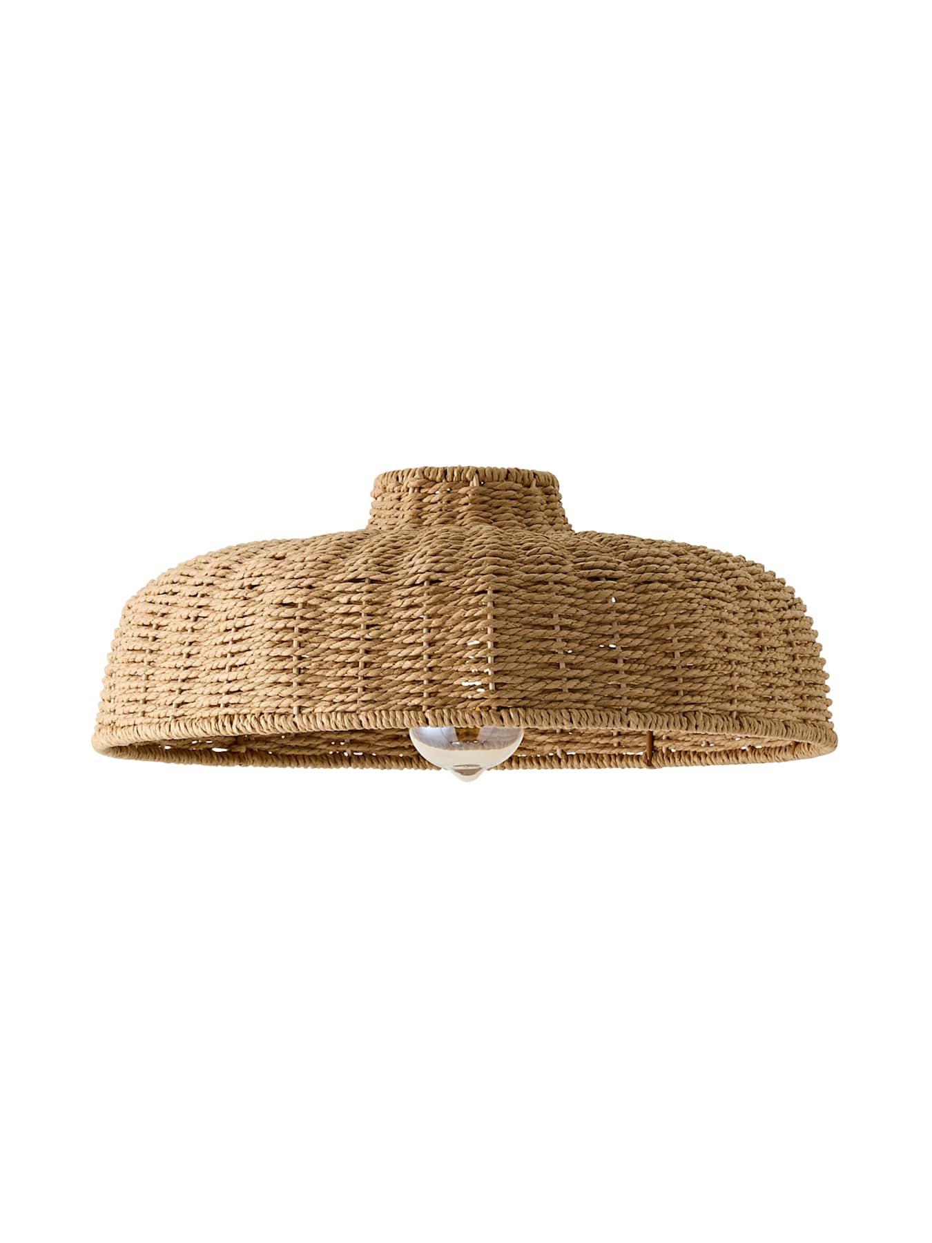 Image 6 of 6 of ValueLights Neveah Rattan Dome Shade