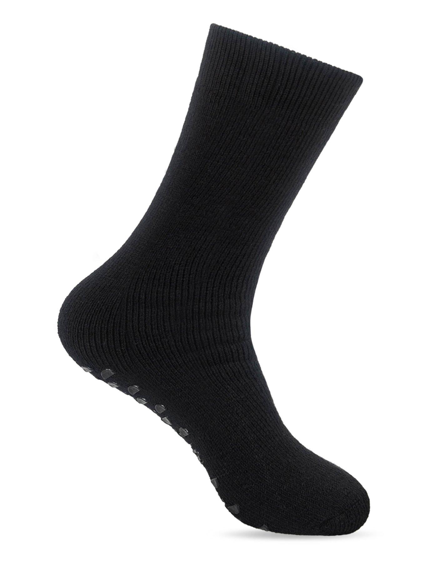 Image 2 of 5 of TOTES Womens Brushed Thermal Original Slipper Sox - Black