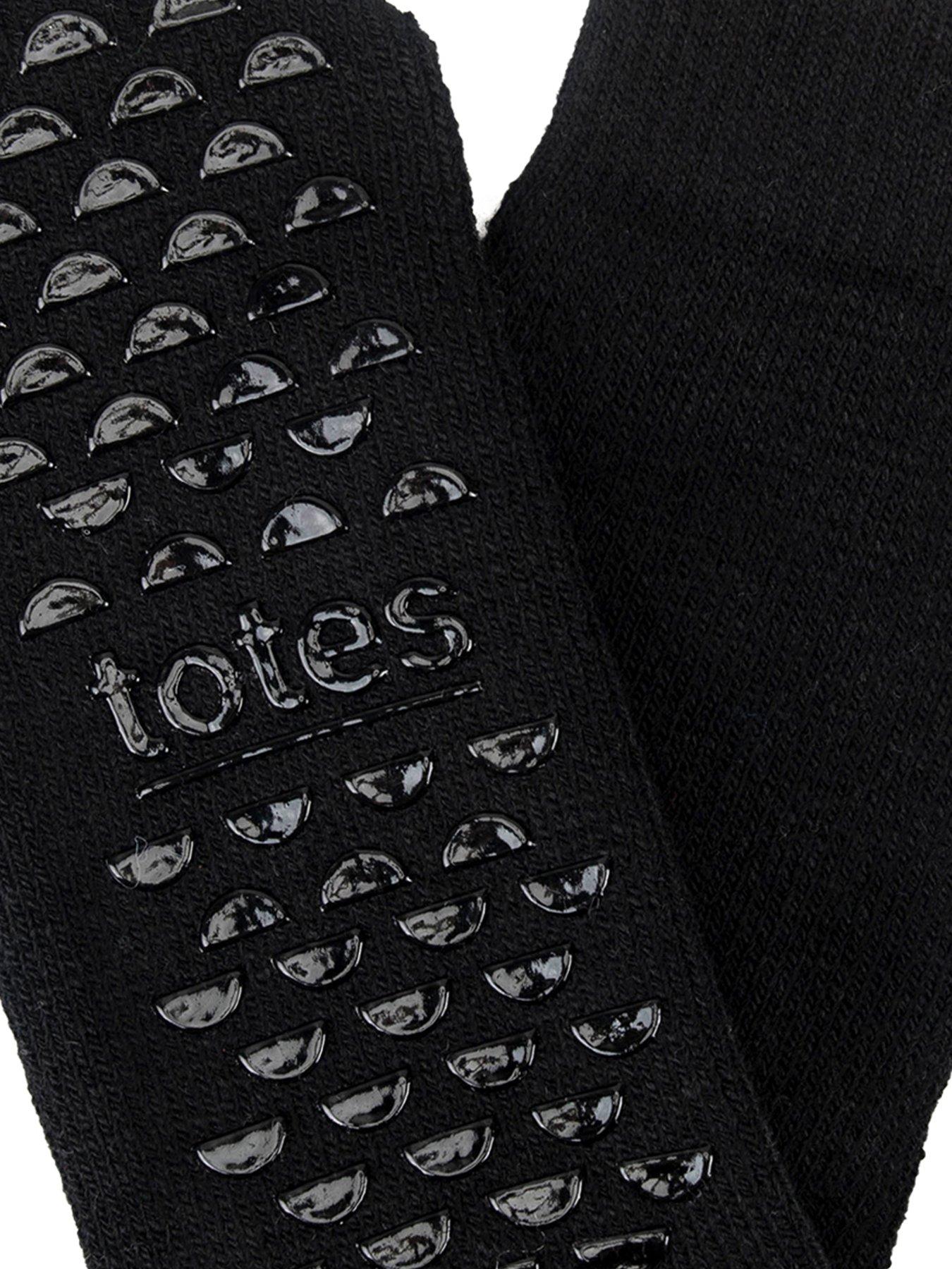 Image 3 of 5 of TOTES Womens Brushed Thermal Original Slipper Sox - Black