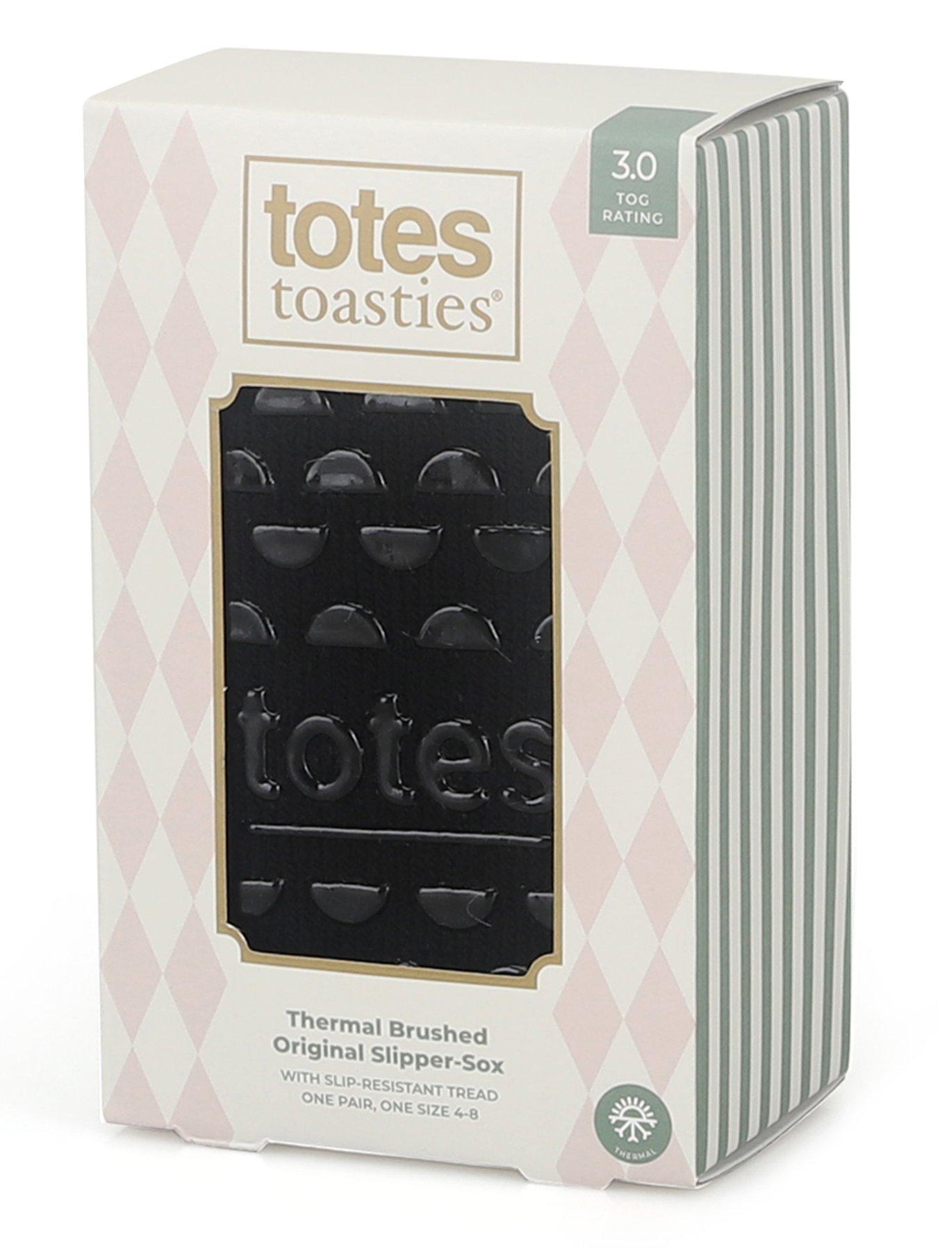 Image 4 of 5 of TOTES Womens Brushed Thermal Original Slipper Sox - Black