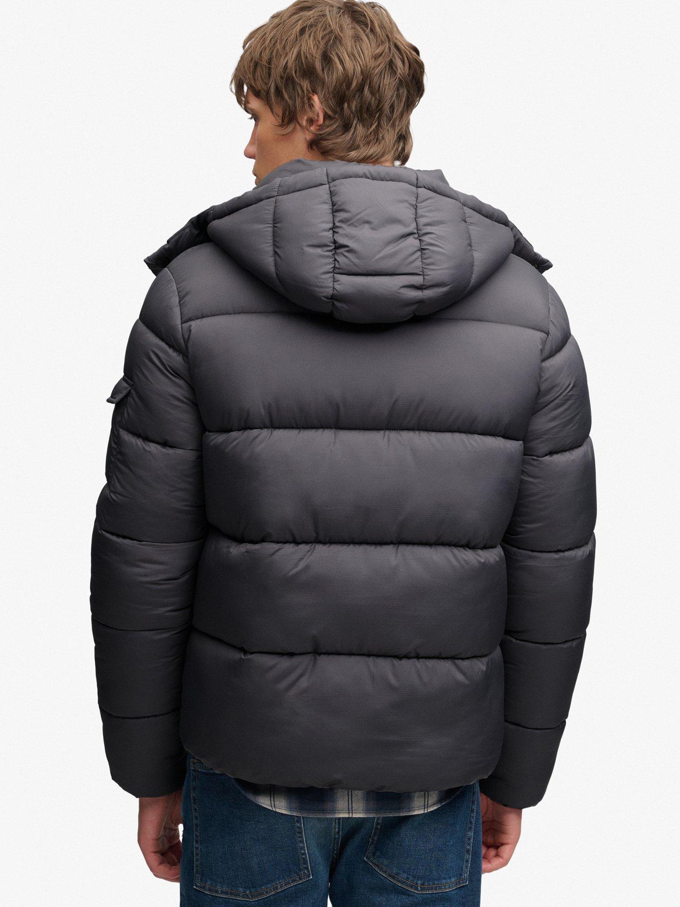 Image 2 of 6 of Superdry Mens Premium Ripstop Puffer Jacket - Grey