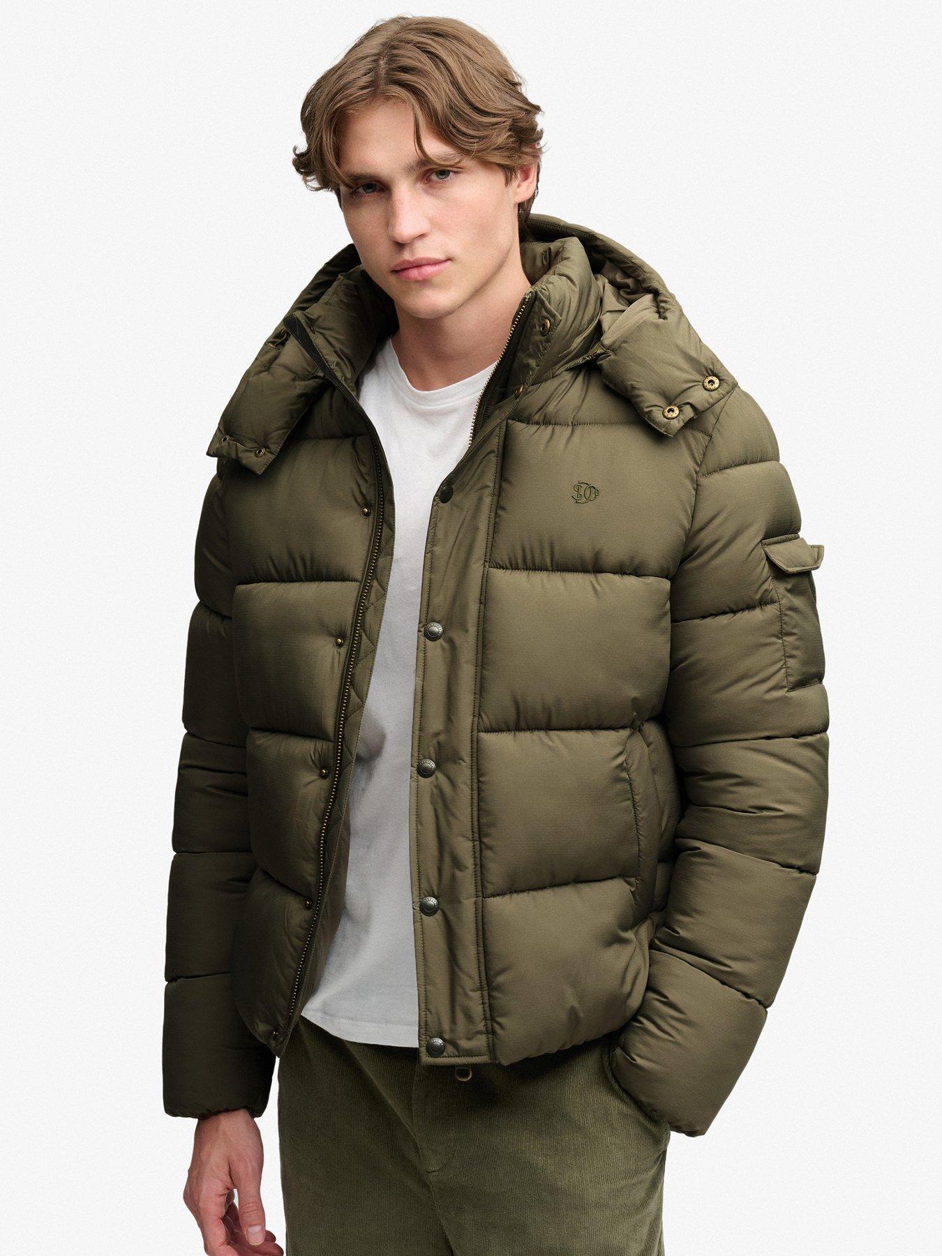 Image 1 of 7 of Superdry Premium Ripstop Puffer Jacket - Khaki