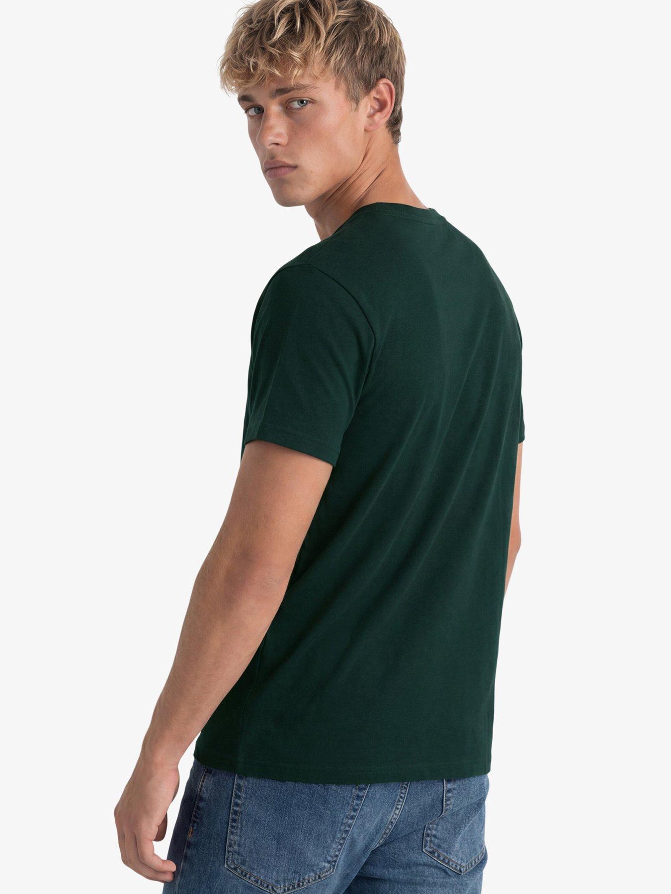 Image 2 of 6 of Superdry Mens Essential Slim Fit Organic Cotton Logo T-Shirt - Green