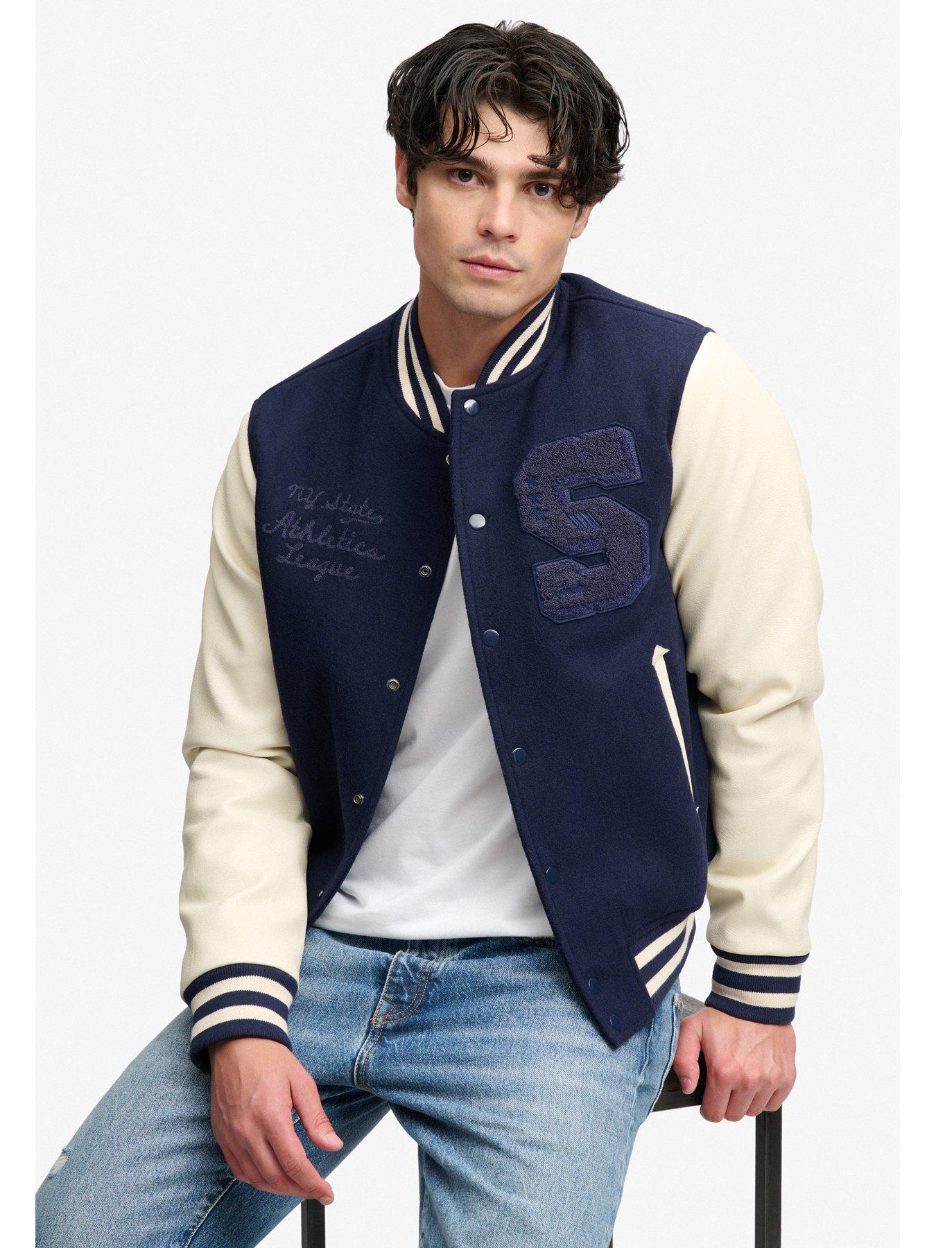 Image 5 of 7 of Superdry Superdry Vintage Patched Varsity Jacket - Navy