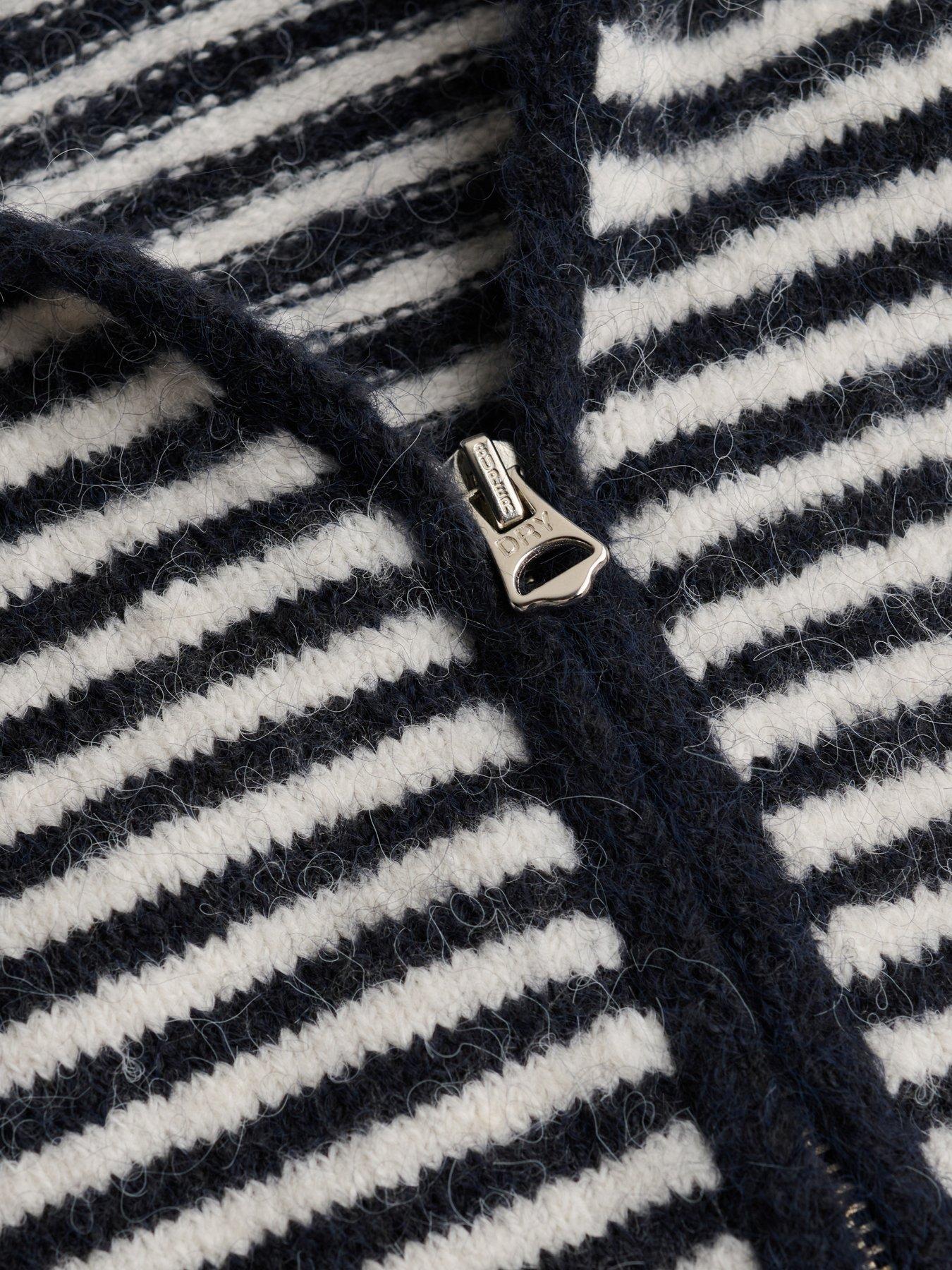 Image 6 of 7 of Superdry Womens Brushed Zip Through Hooded Cardigan - Multi