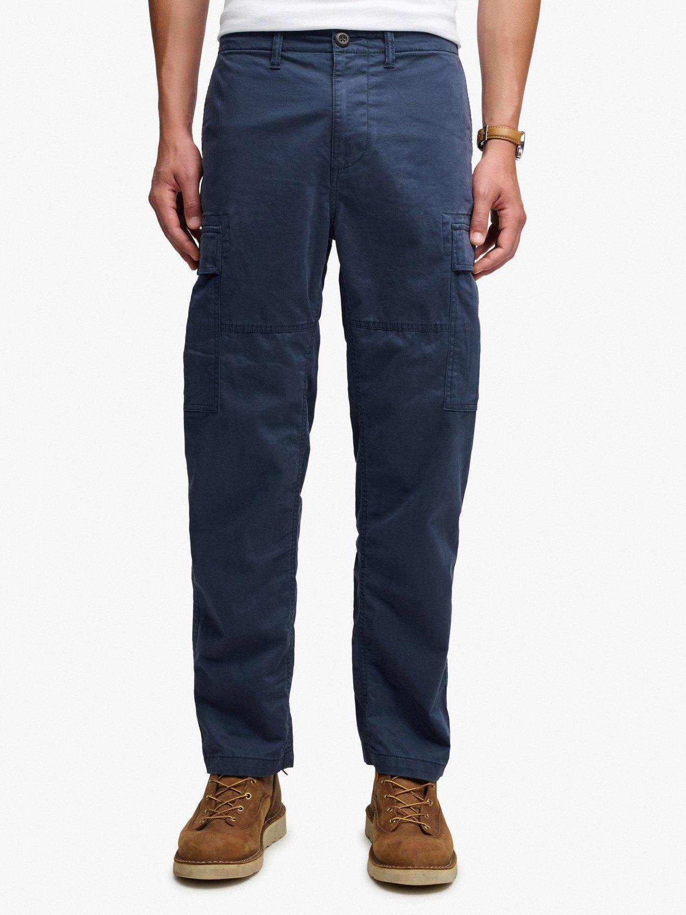 Image 1 of 6 of Superdry Mens Regular Taper Cargo Trousers - Navy