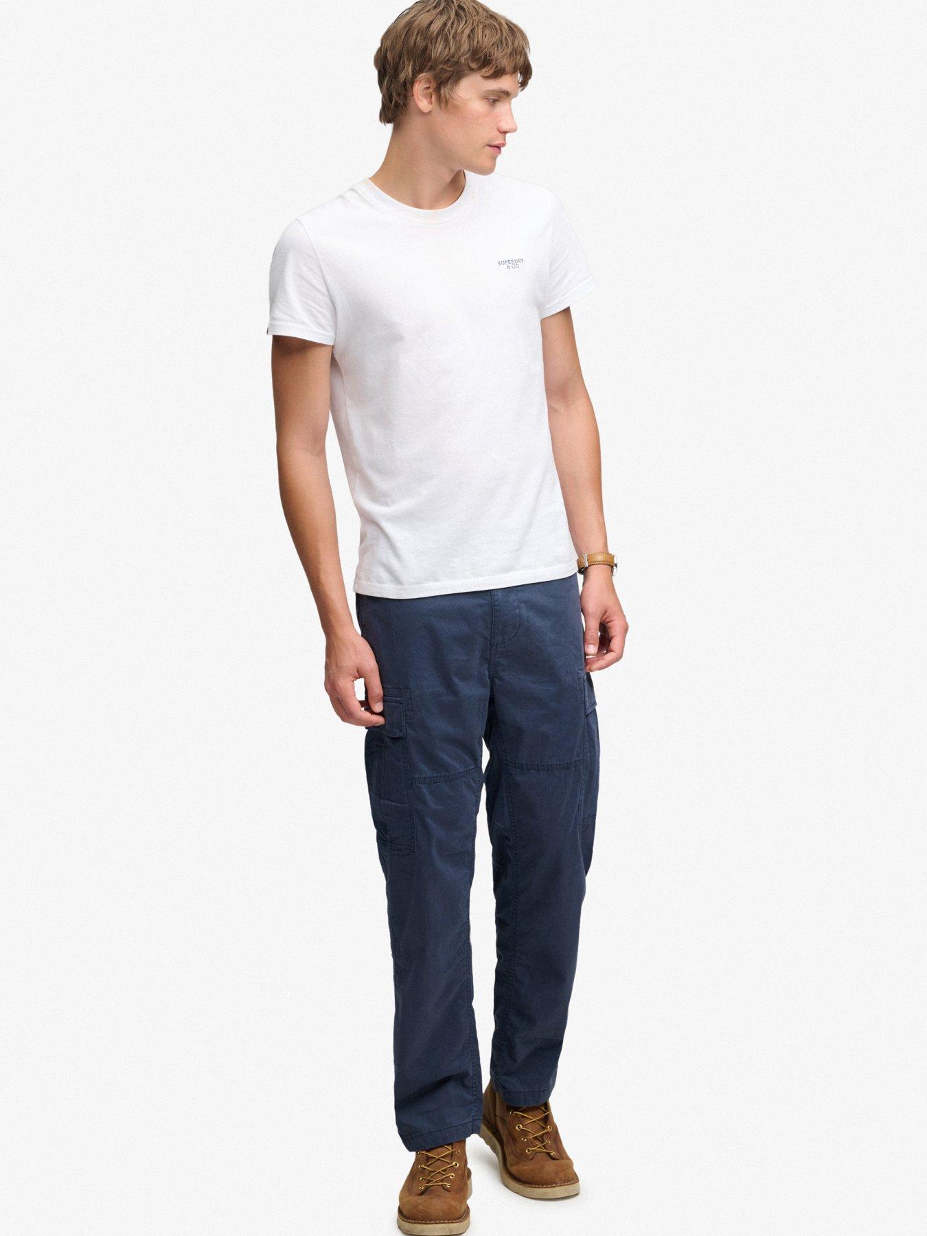 Image 3 of 6 of Superdry Mens Regular Taper Cargo Trousers - Navy