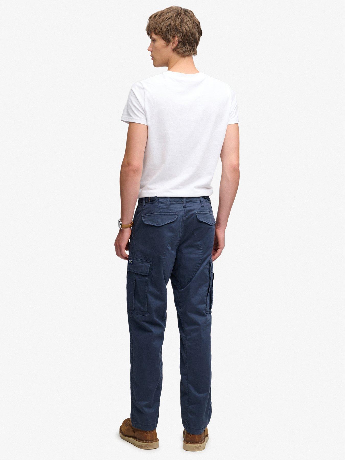 Image 4 of 6 of Superdry Mens Regular Taper Cargo Trousers - Navy