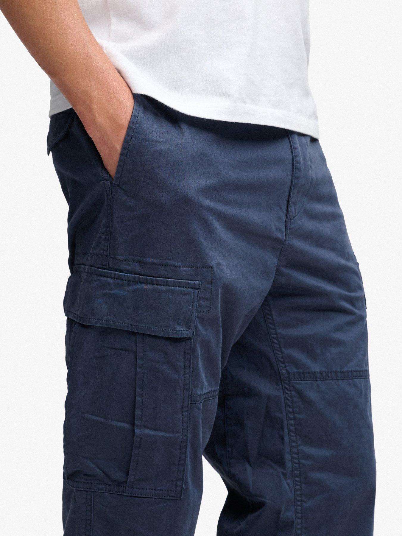 Image 5 of 6 of Superdry Mens Regular Taper Cargo Trousers - Navy