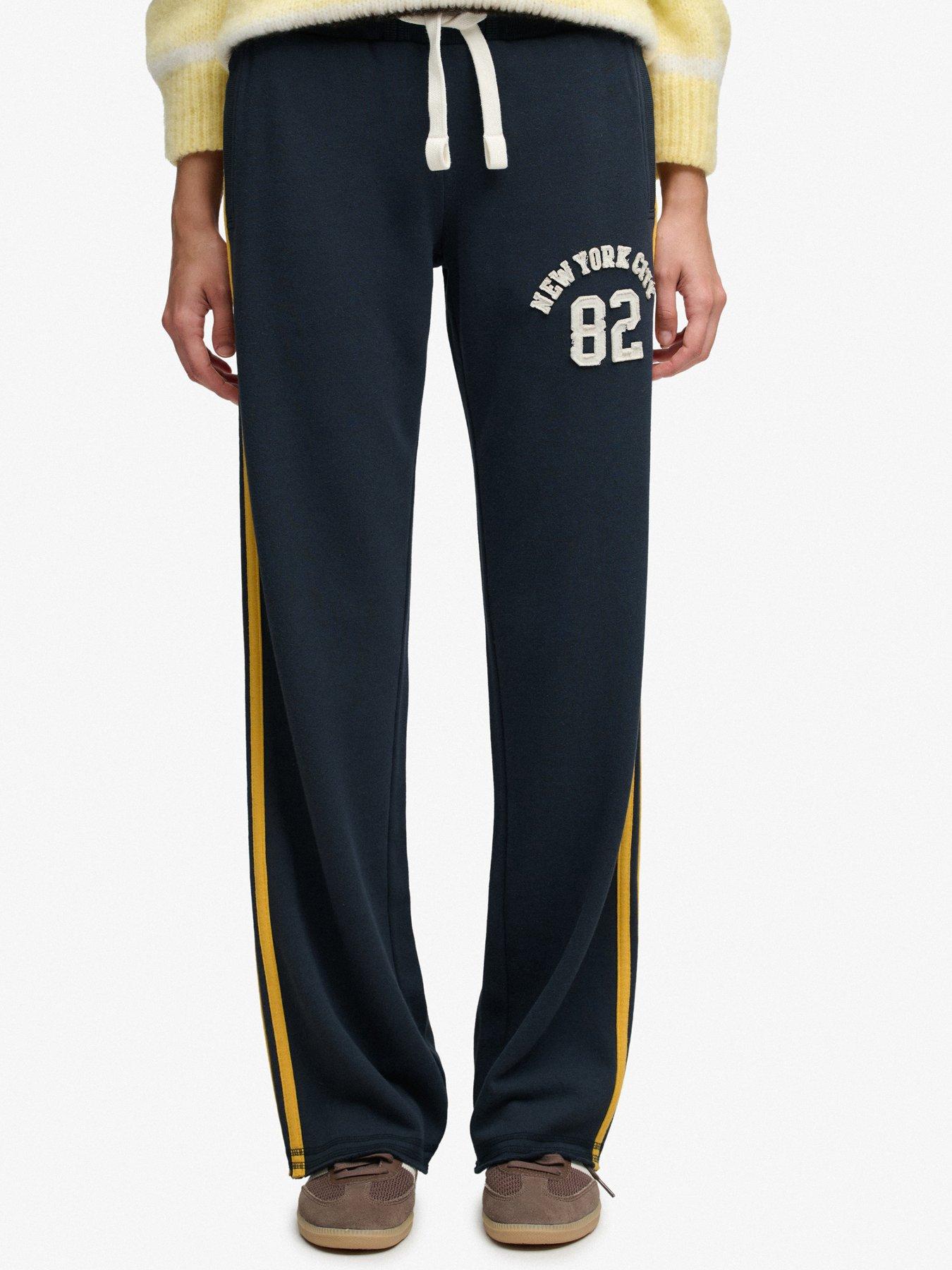 Image 1 of 7 of Superdry Womens Athletic Essentials Hockey Jogging Bottoms - Navy
