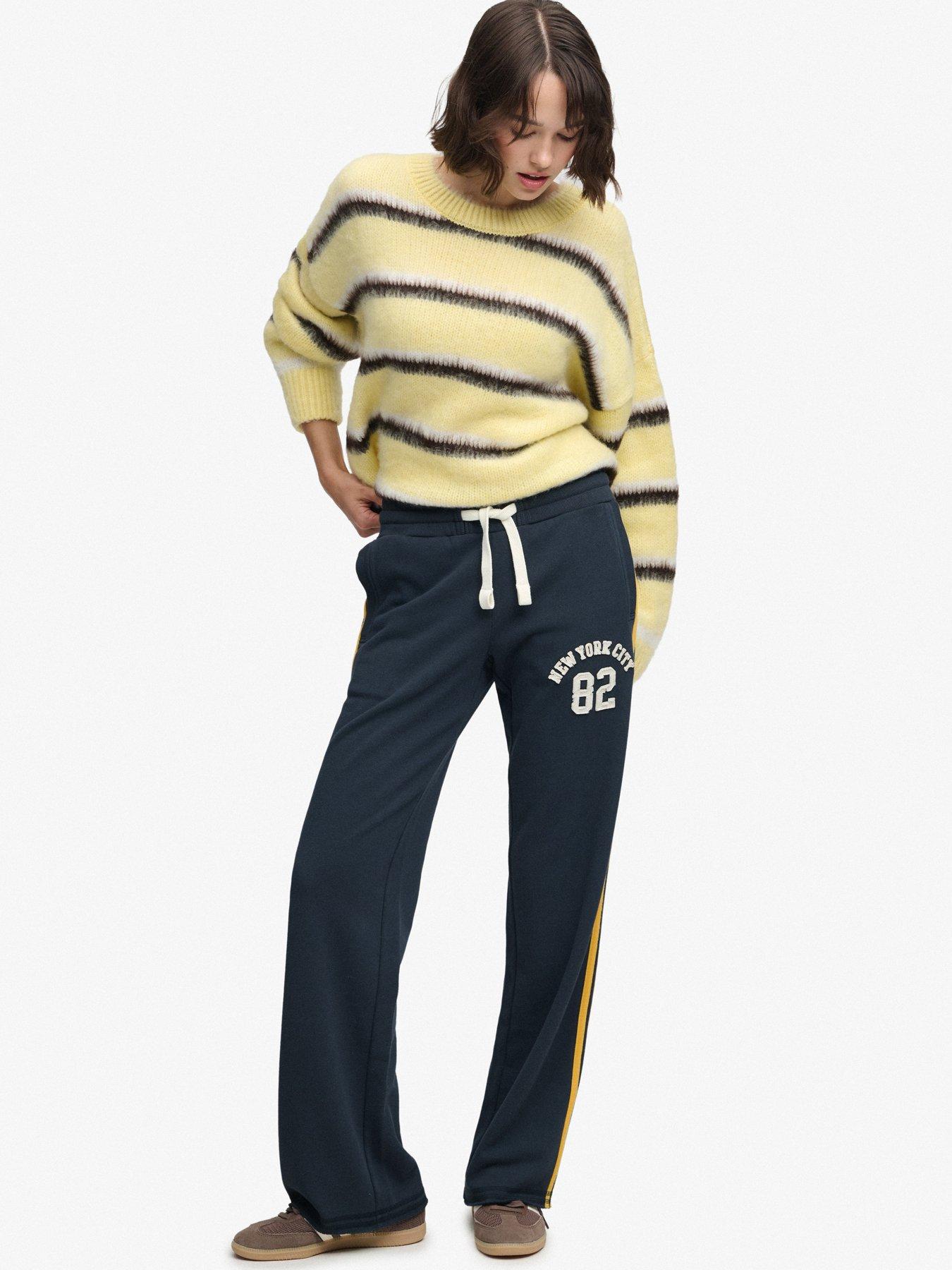 Image 3 of 7 of Superdry Womens Athletic Essentials Hockey Jogging Bottoms - Navy