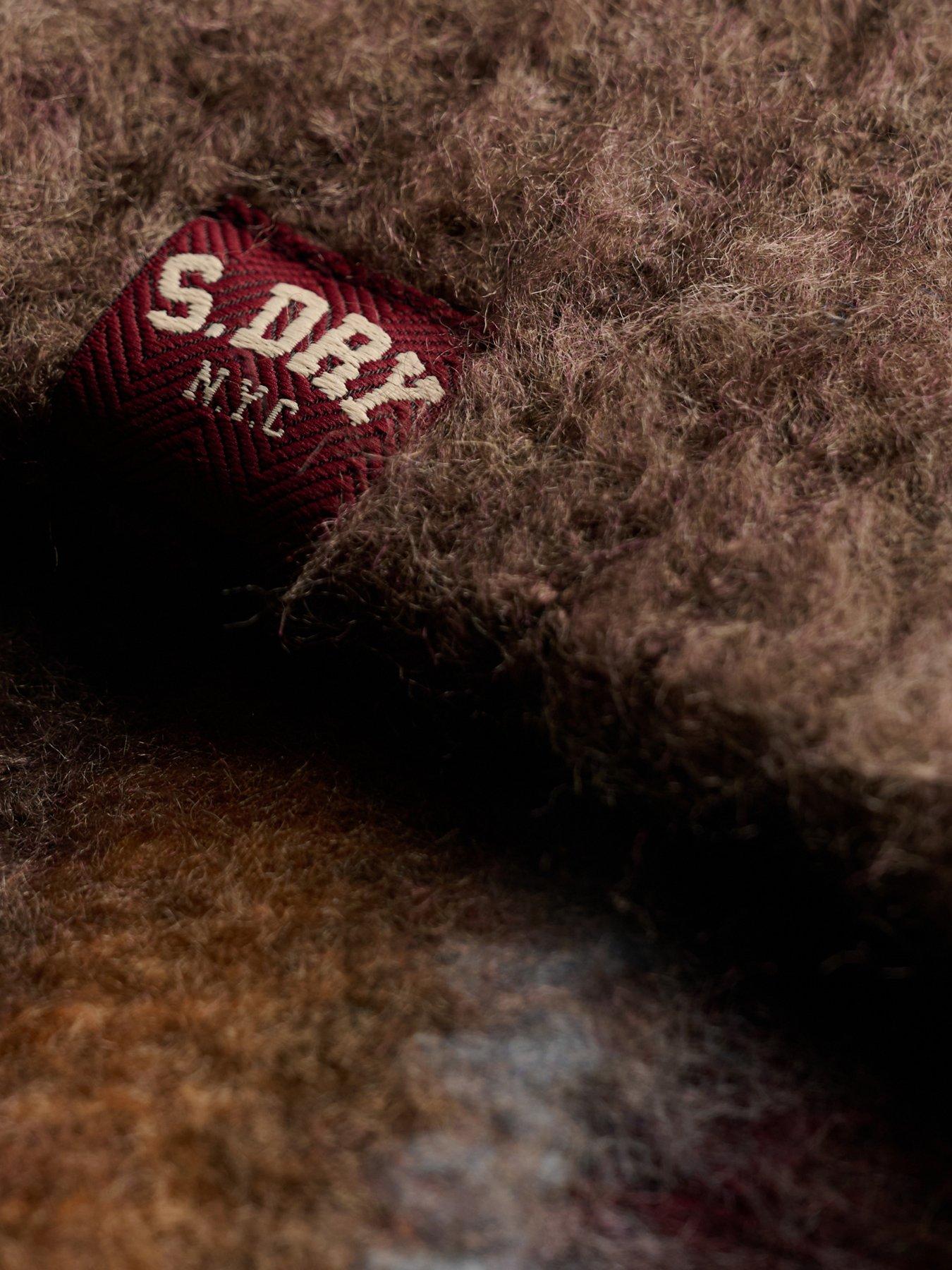 Image 6 of 7 of Superdry Womens Slouchy Brushed Stripe Jumper - Brown