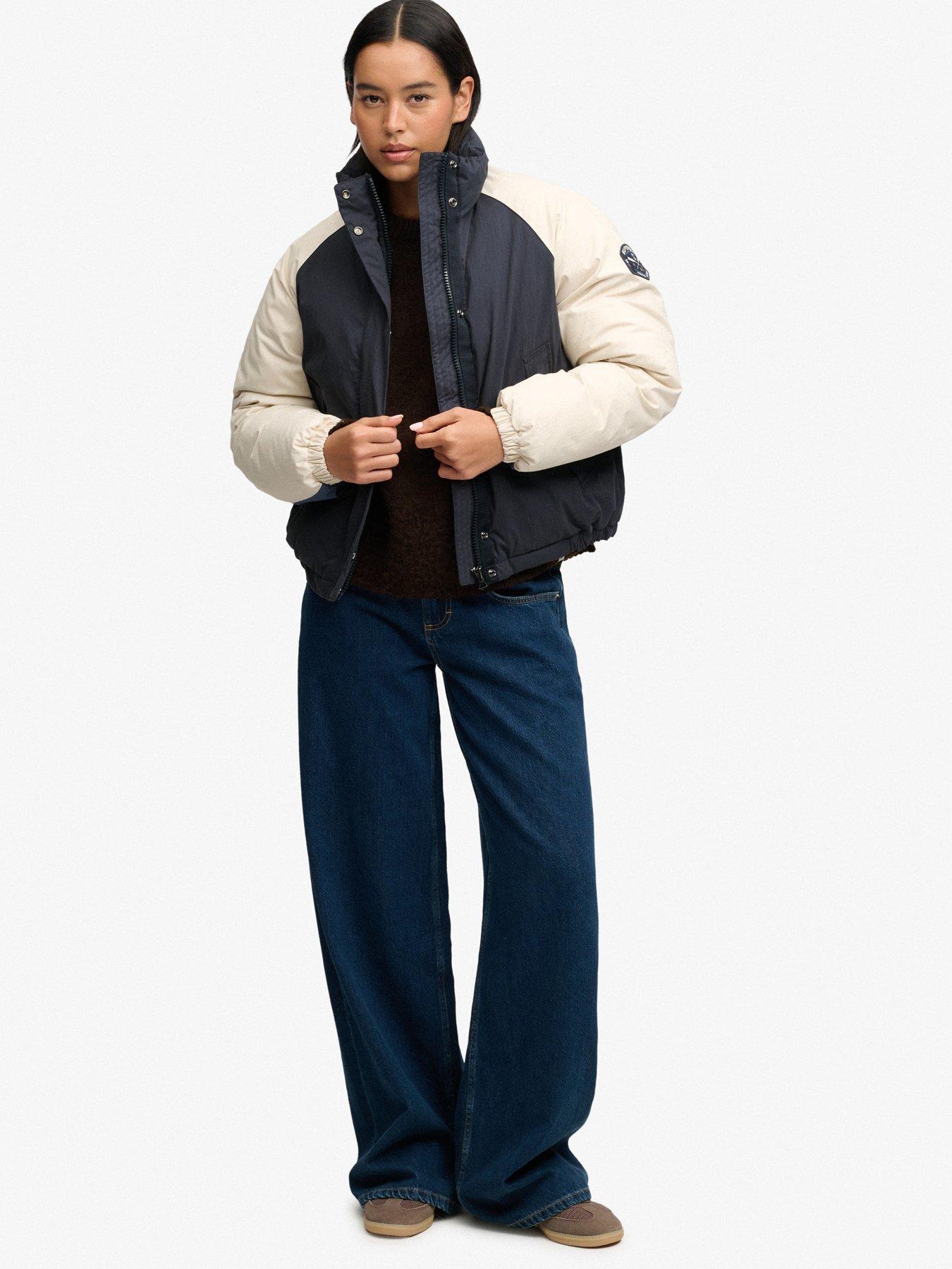 Image 3 of 7 of Superdry Womens Cotton Padded Water-Repellent Jacket - Navy