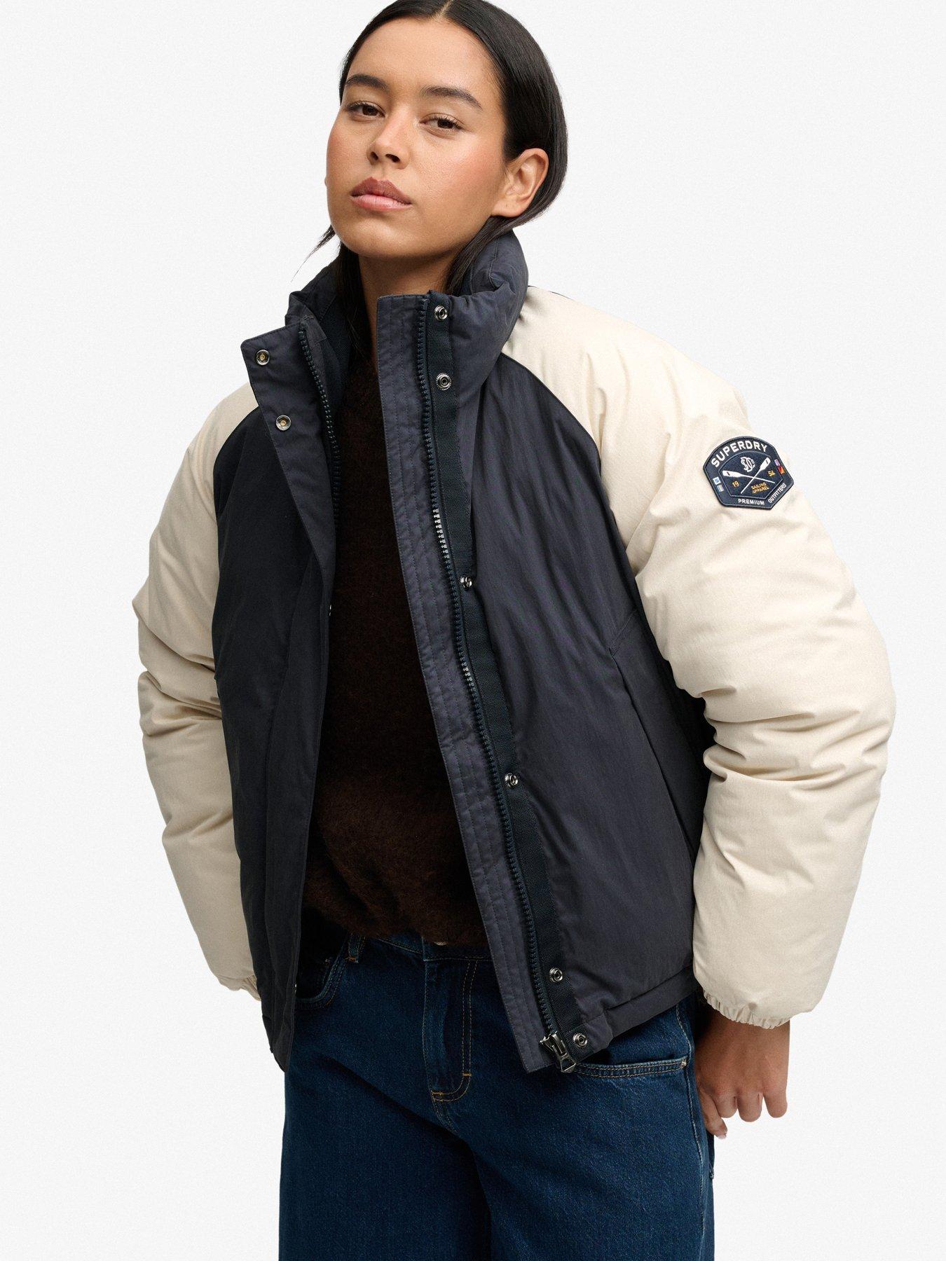 Image 5 of 7 of Superdry Womens Cotton Padded Water-Repellent Jacket - Navy