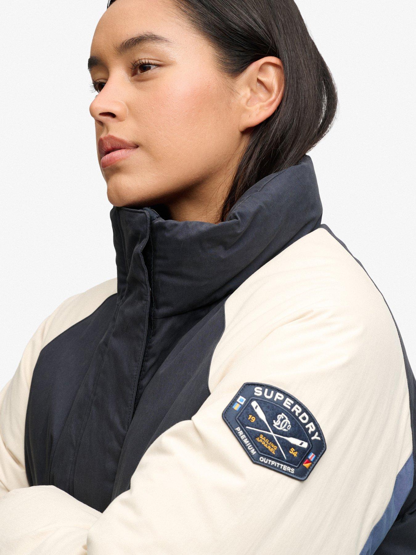 Image 6 of 7 of Superdry Womens Cotton Padded Water-Repellent Jacket - Navy