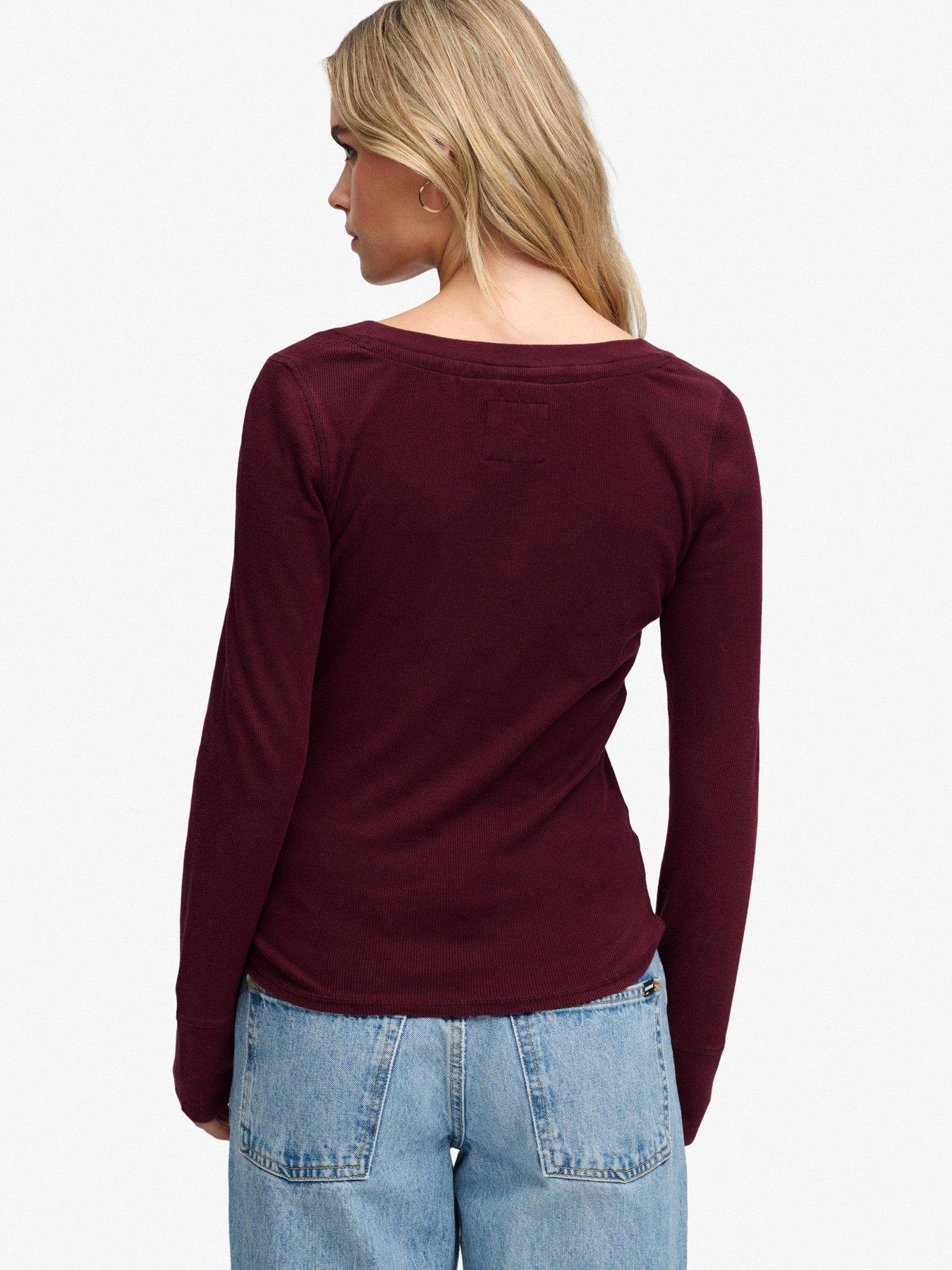 Image 2 of 7 of Superdry Superdry Athletic Button Down Long Sleeve T-shirt - Red