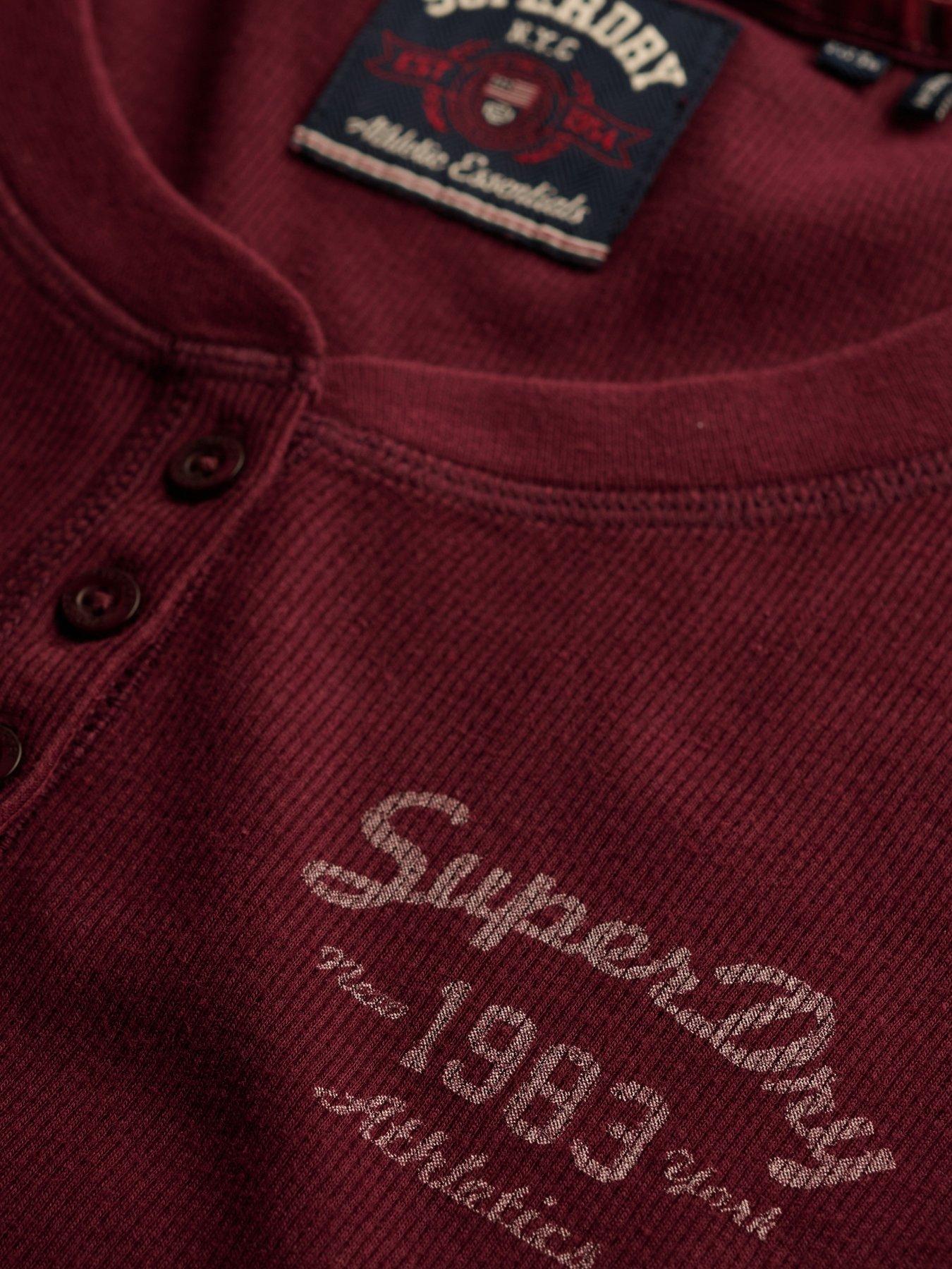 Image 6 of 7 of Superdry Superdry Athletic Button Down Long Sleeve T-shirt - Red