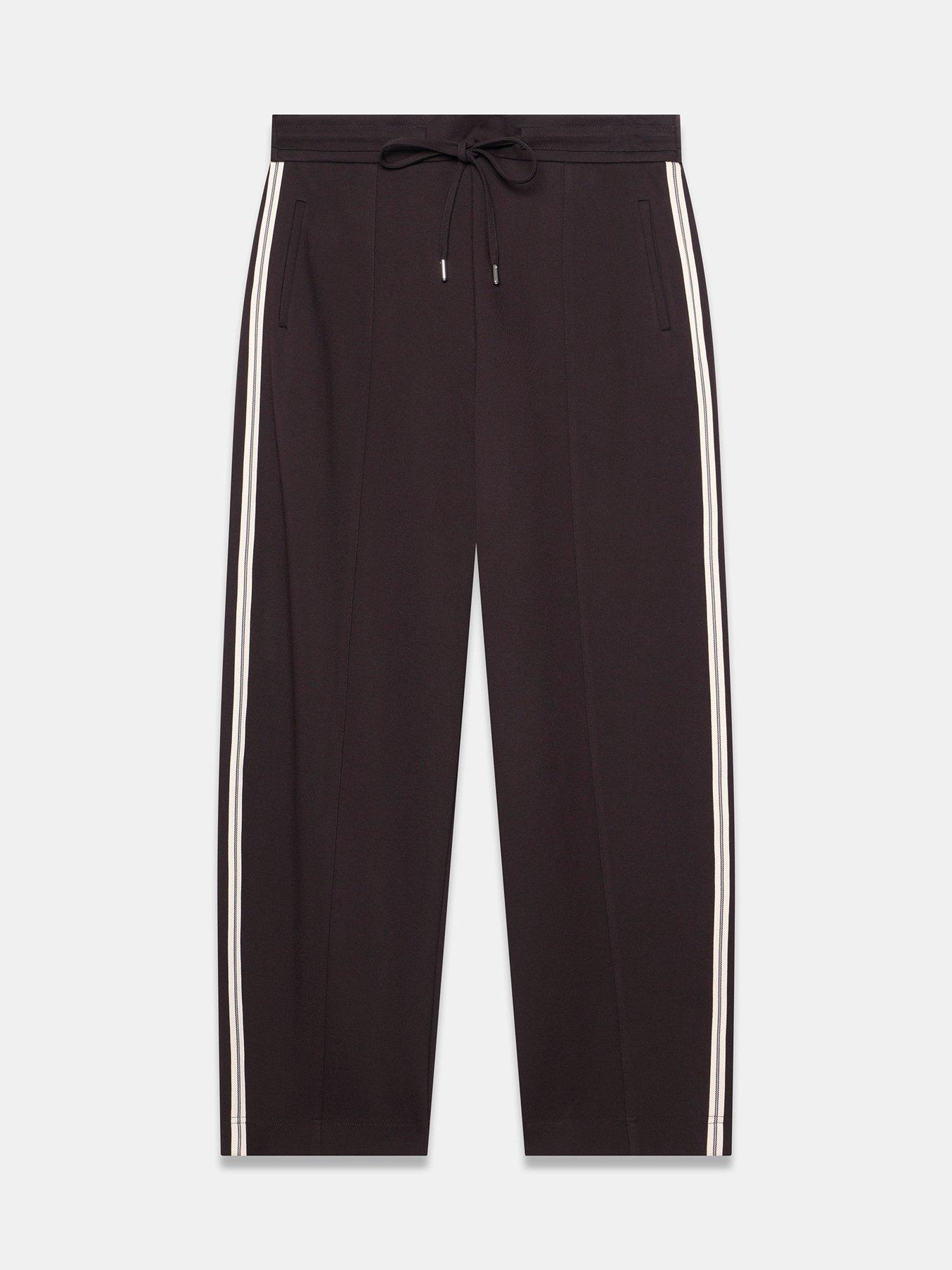 Image 5 of 6 of Mint Velvet Womens Stripe Barrel Trouser - Brown
