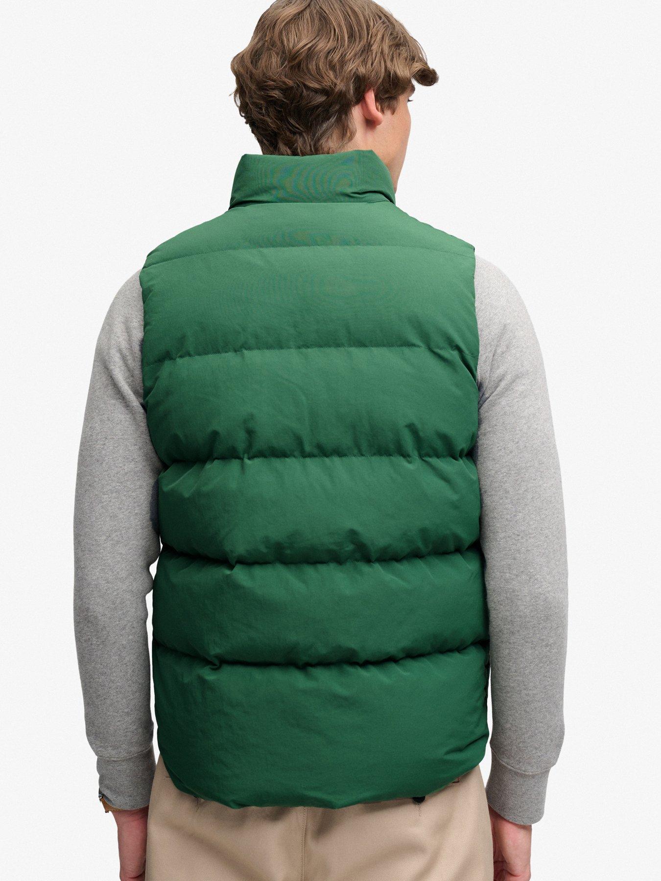 Image 2 of 7 of Superdry Mens Everest Non-Hood Quilted Relaxed Fit Gilet - Green