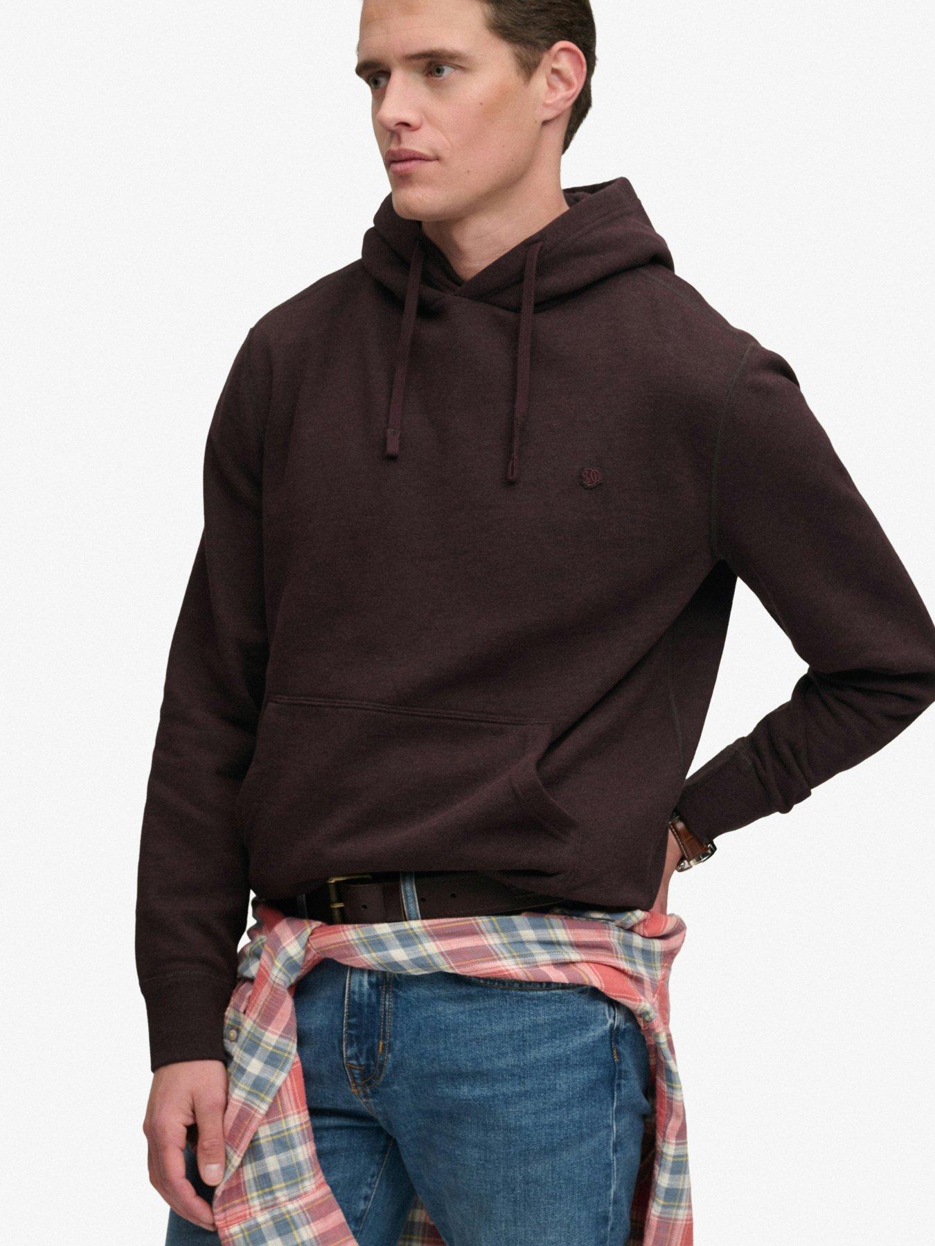 Image 4 of 6 of Superdry Mens Essential Sdco Logo Hoodie - Dark Red