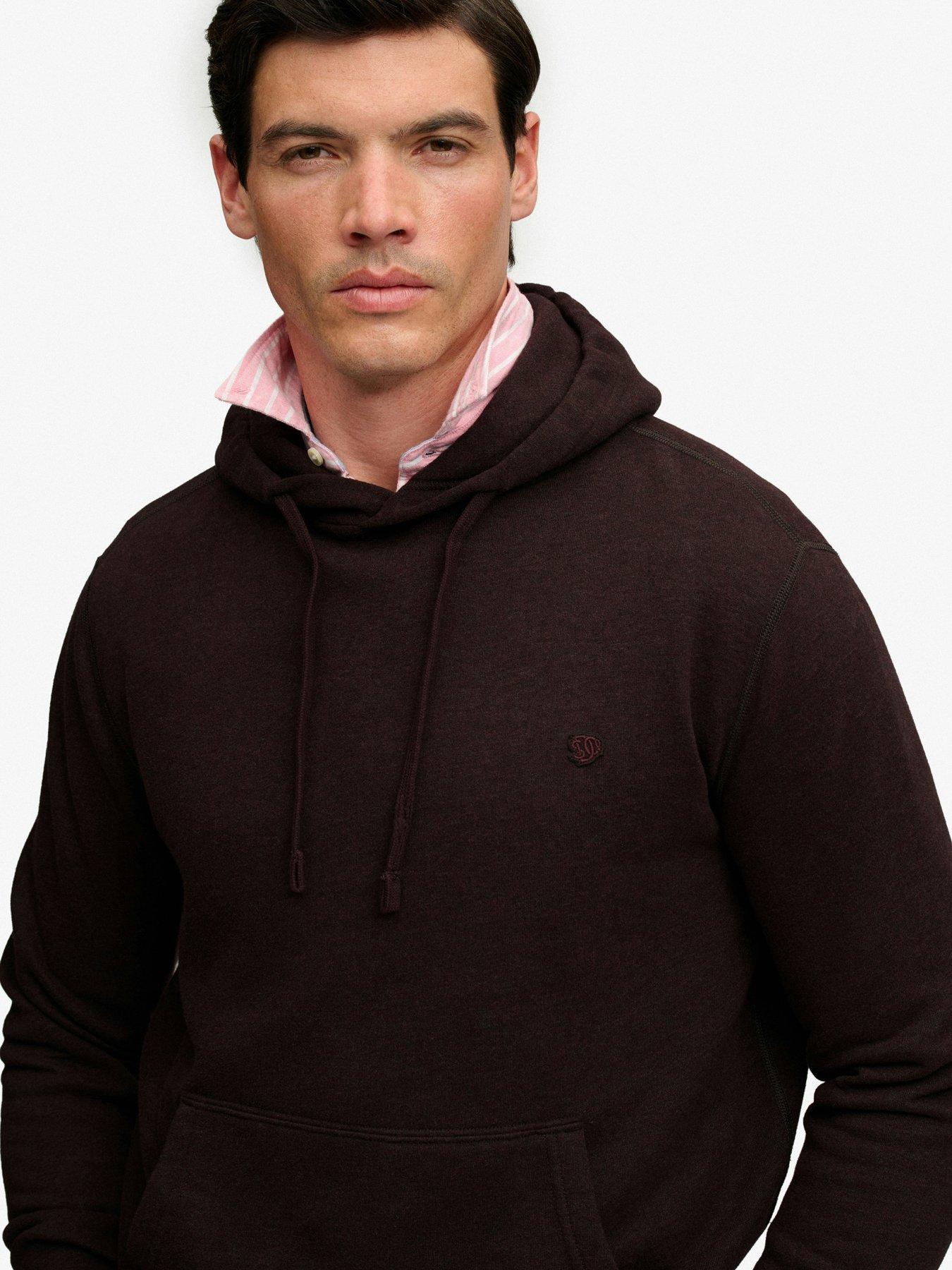 Image 5 of 6 of Superdry Mens Essential Sdco Logo Hoodie - Dark Red