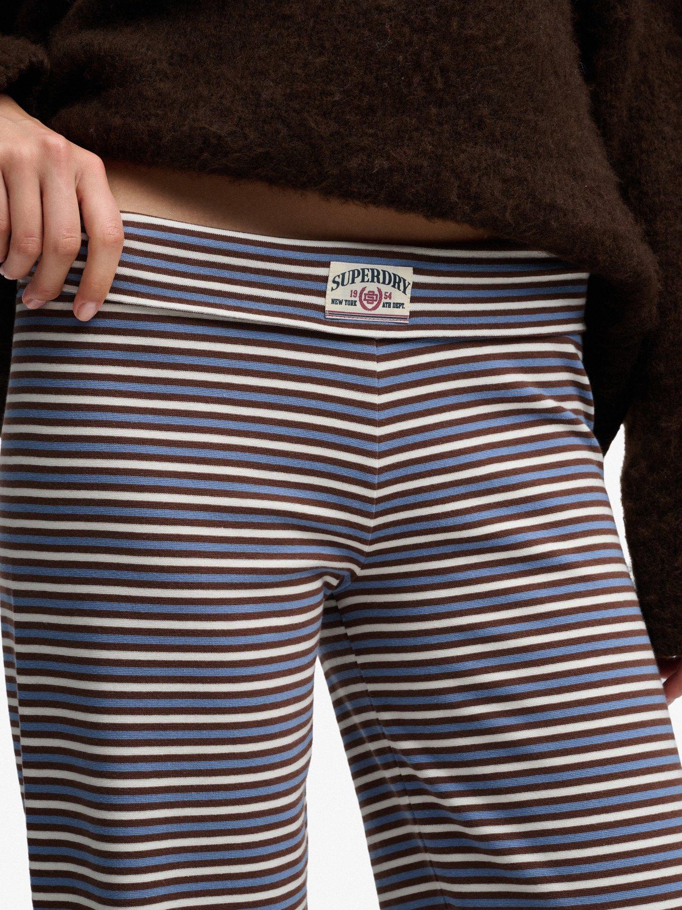Image 5 of 6 of Superdry Ath Ess Stripe Jersey Trousers - Brown