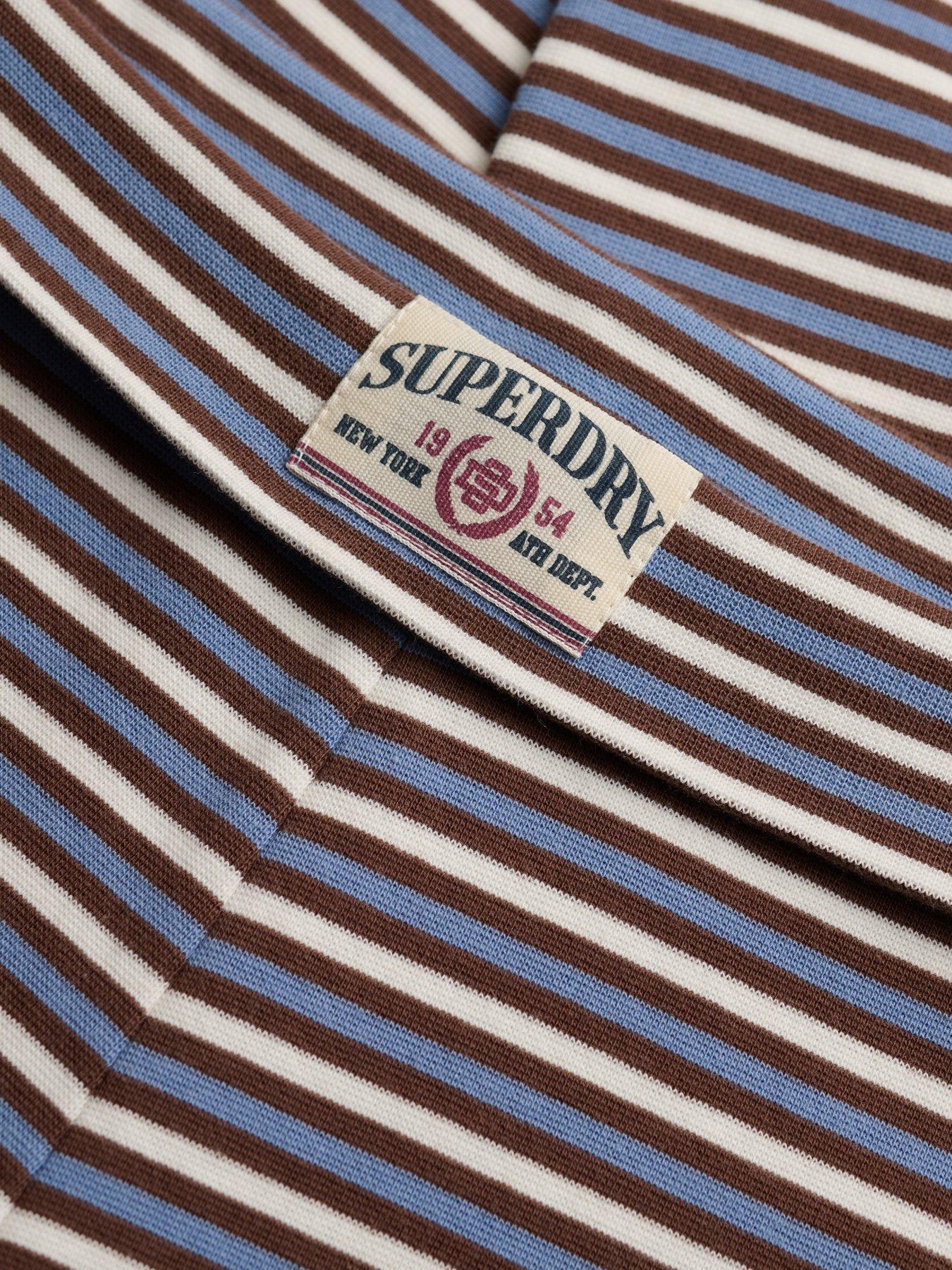 Image 6 of 6 of Superdry Ath Ess Stripe Jersey Trousers - Brown