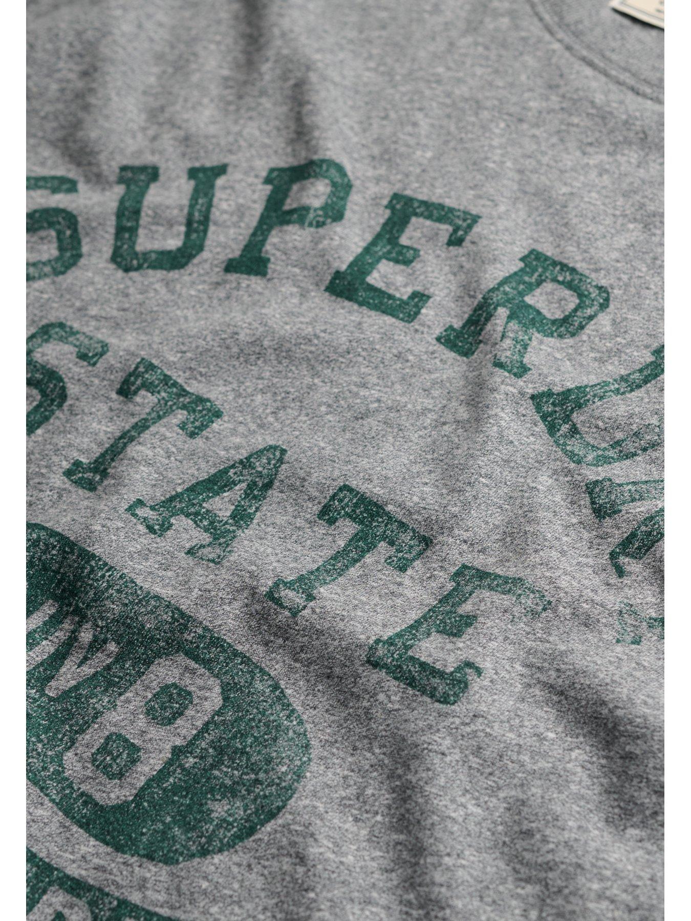 Image 6 of 7 of Superdry Mens Athletic Essentials Graphic Regular Fit T-Shirt - Grey