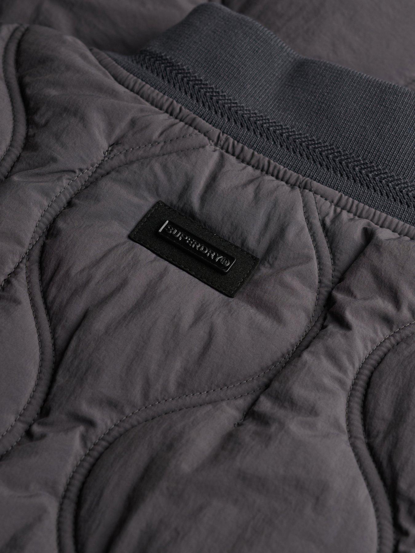 Image 7 of 7 of Superdry Womens Long Onion Quilt Longline Padded Jacket - Black