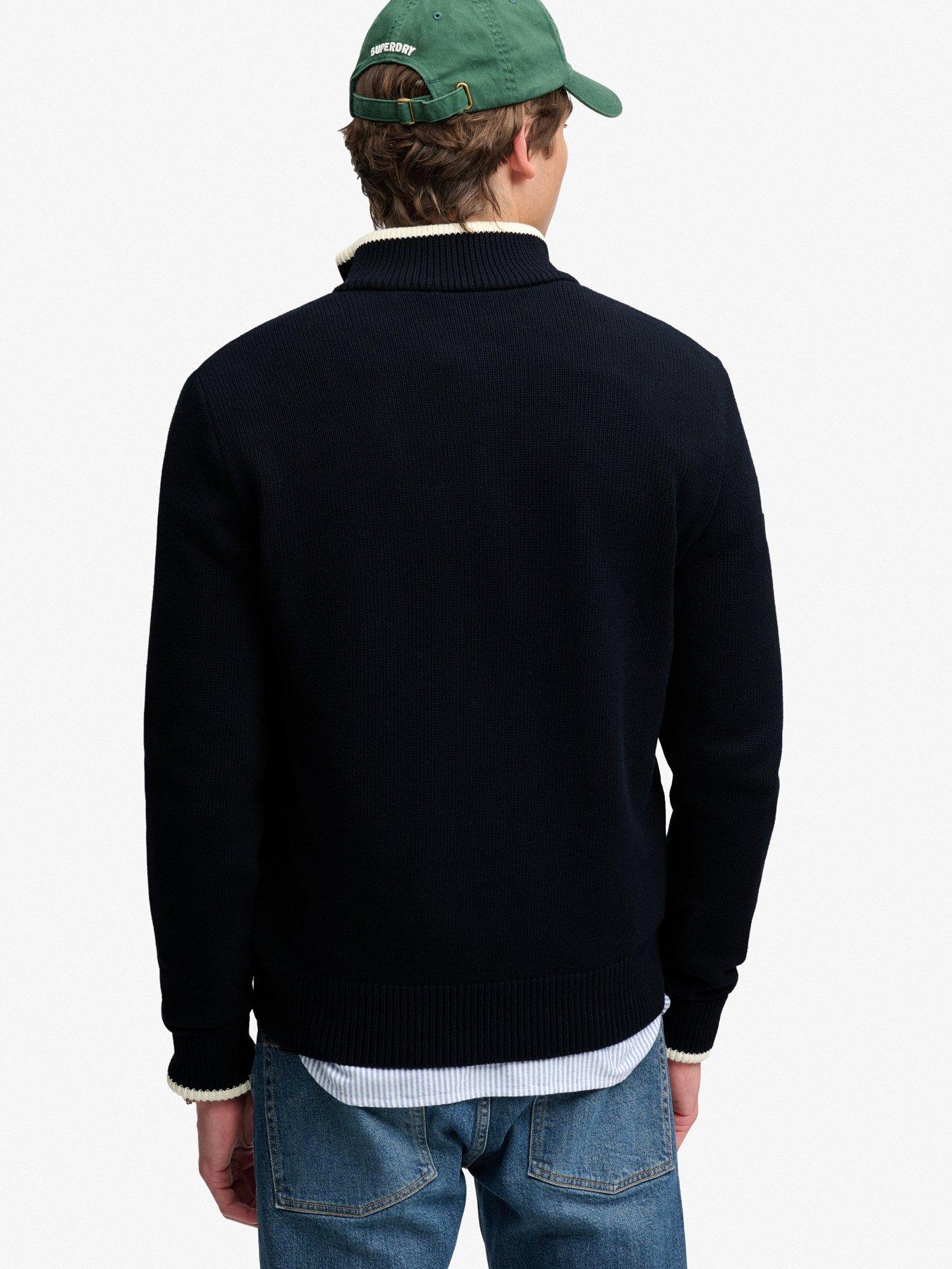 Image 2 of 7 of Superdry Mens Straight Baffle Hybrid Jacket - Navy