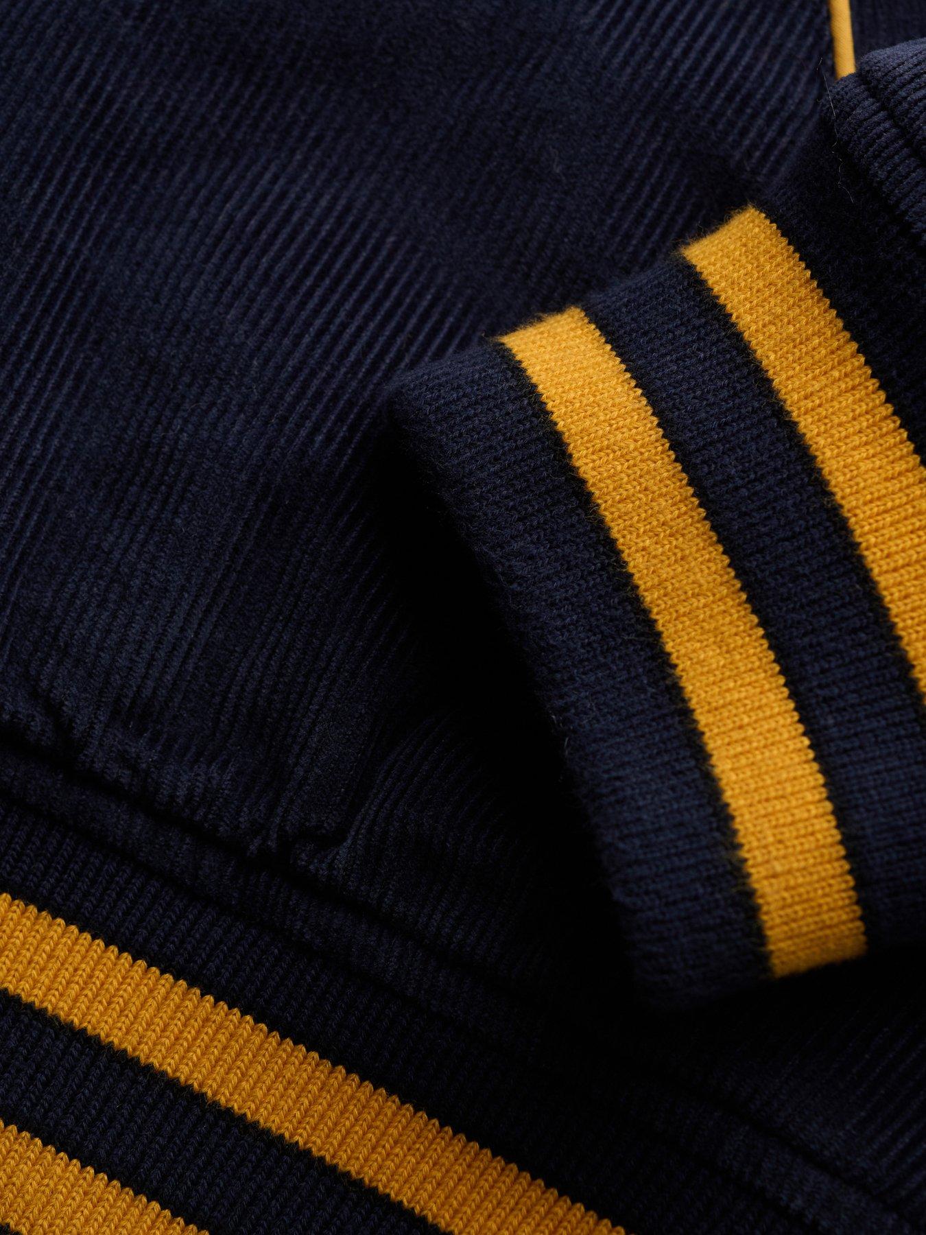 Image 6 of 6 of Superdry Mens Cord Varsity Embroidered Bomber Jacket - Navy