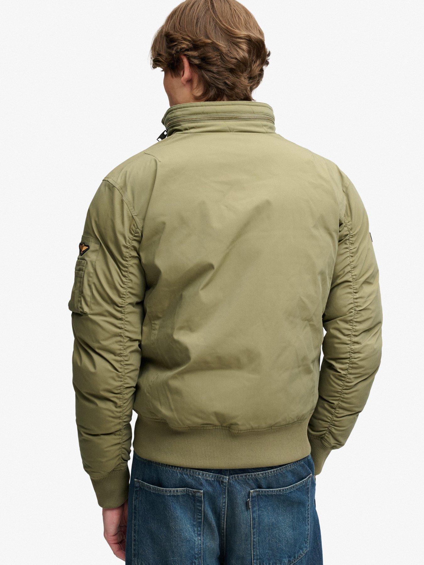 Image 2 of 7 of Superdry Mens MA1 Water-Repellent Relaxed Fit Bomber Jacket - Green