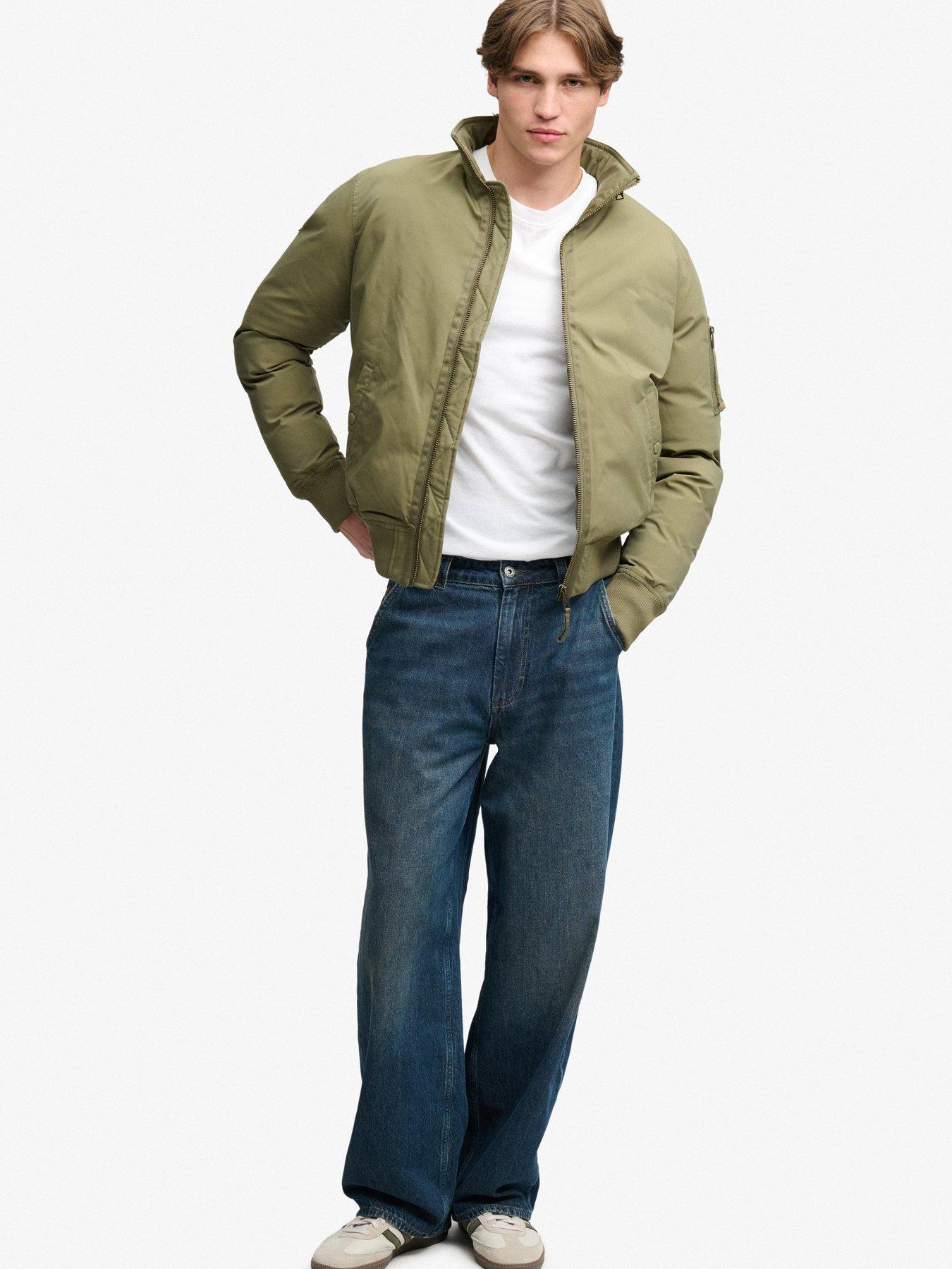 Image 3 of 7 of Superdry Mens MA1 Water-Repellent Relaxed Fit Bomber Jacket - Green