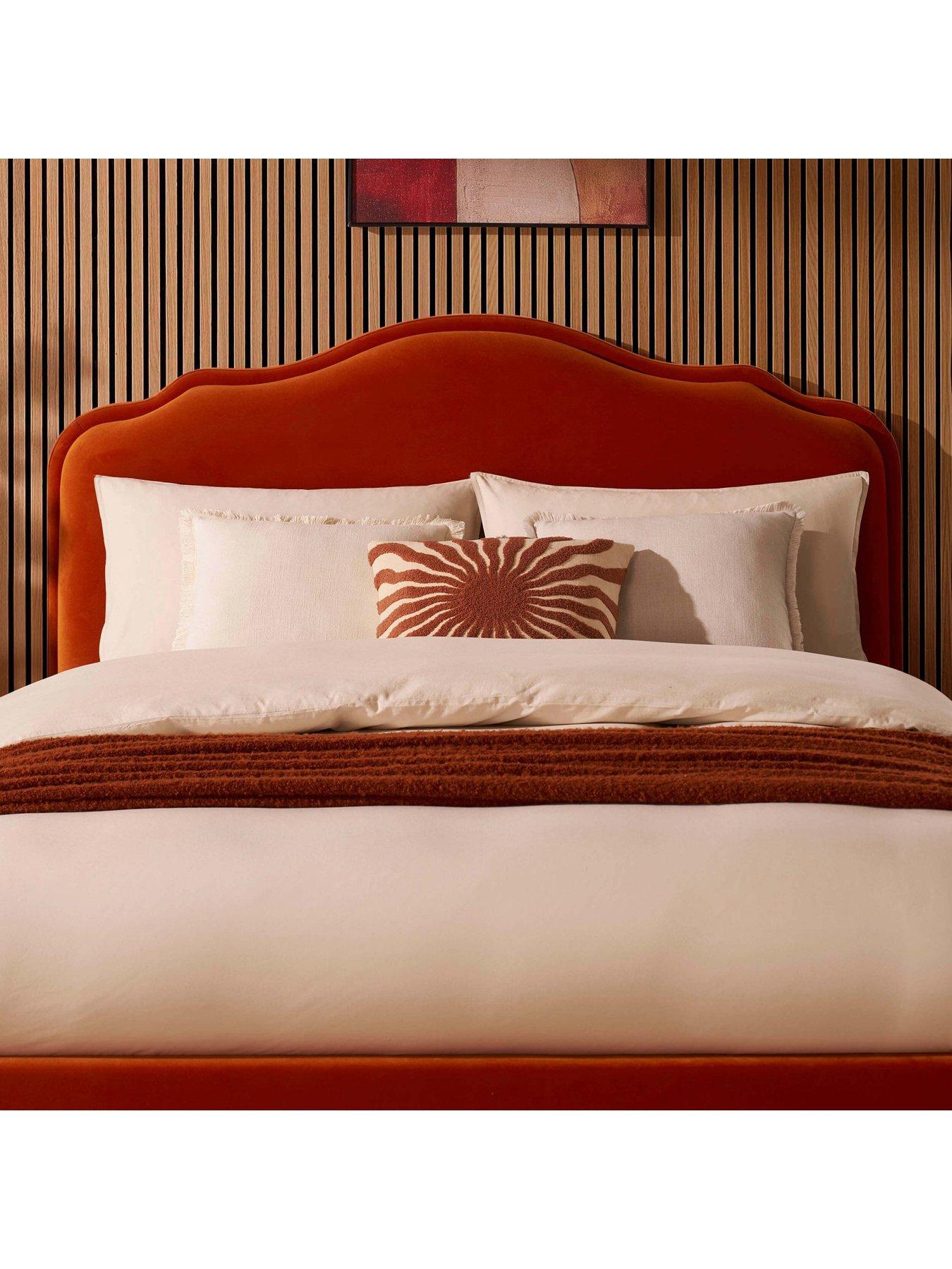 Image 4 of 7 of Dusk Wiltshire Ottoman Bright Orange