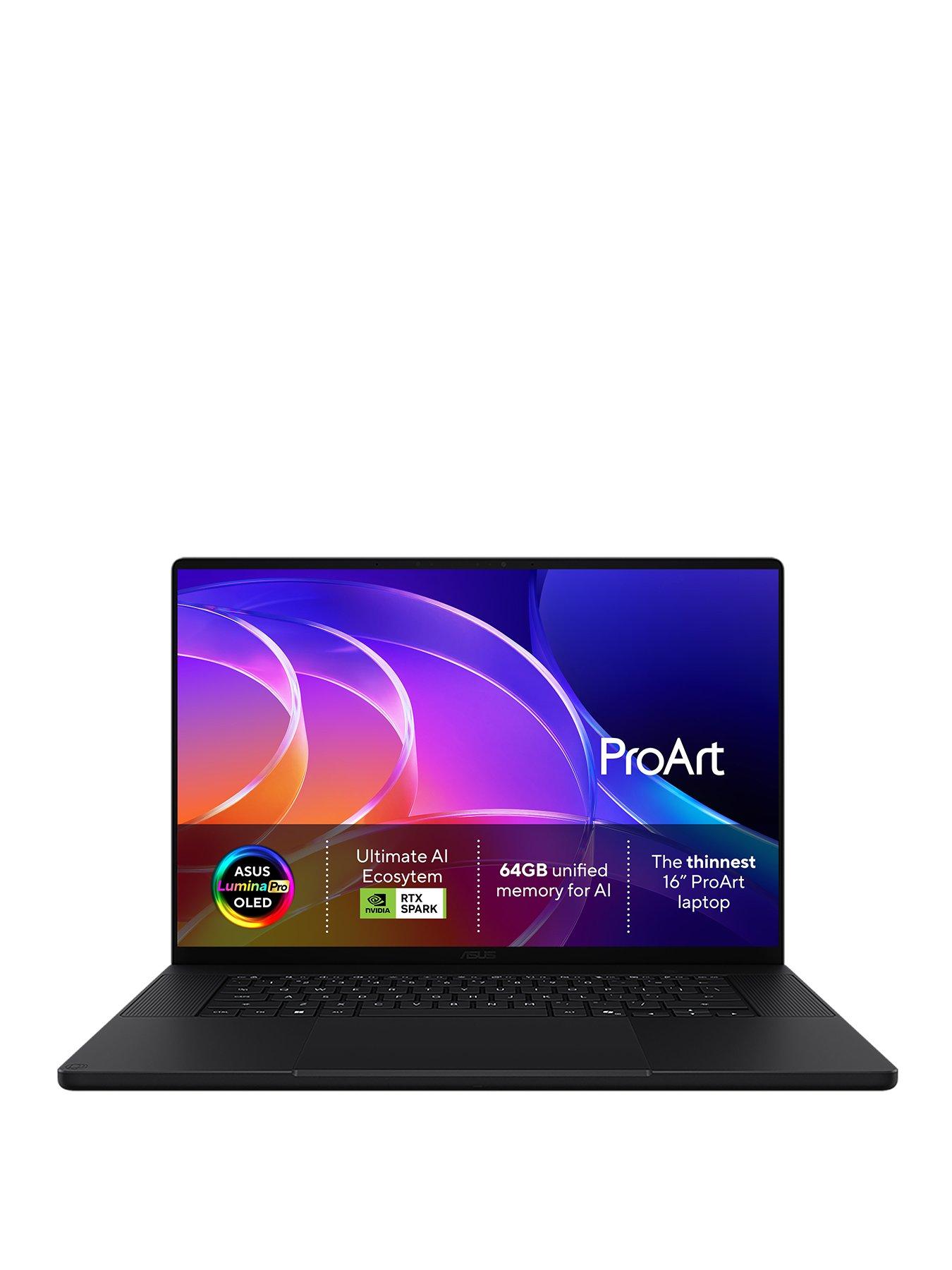 Image 1 of 7 of Asus ProArt 16.0 Copilot+PC Laptop - Nvidia RTX Spark N1X with 6,144-core GPU and 20-core CPU - 64GB - 1TB SSD - 16 OLED - Black