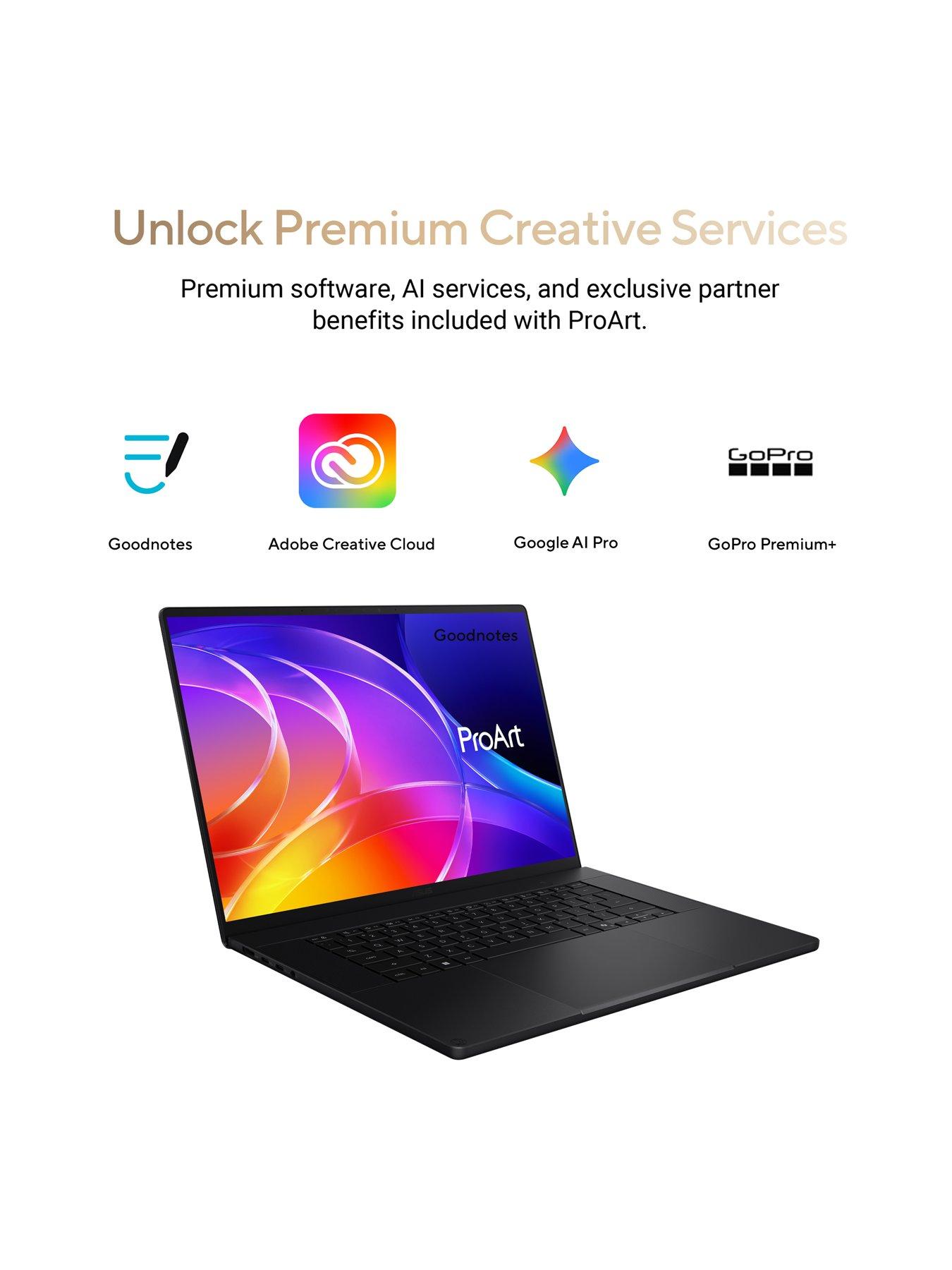 Image 2 of 7 of Asus ProArt 16.0 Copilot+PC Laptop - Nvidia RTX Spark N1X with 6,144-core GPU and 20-core CPU - 64GB - 1TB SSD - 16 OLED - Black