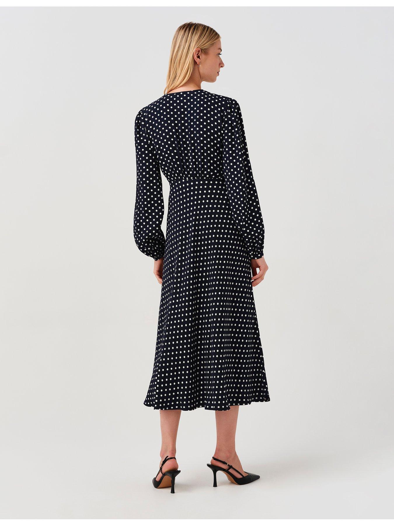 Image 2 of 7 of Ghost Navy Spot Francesca Dress