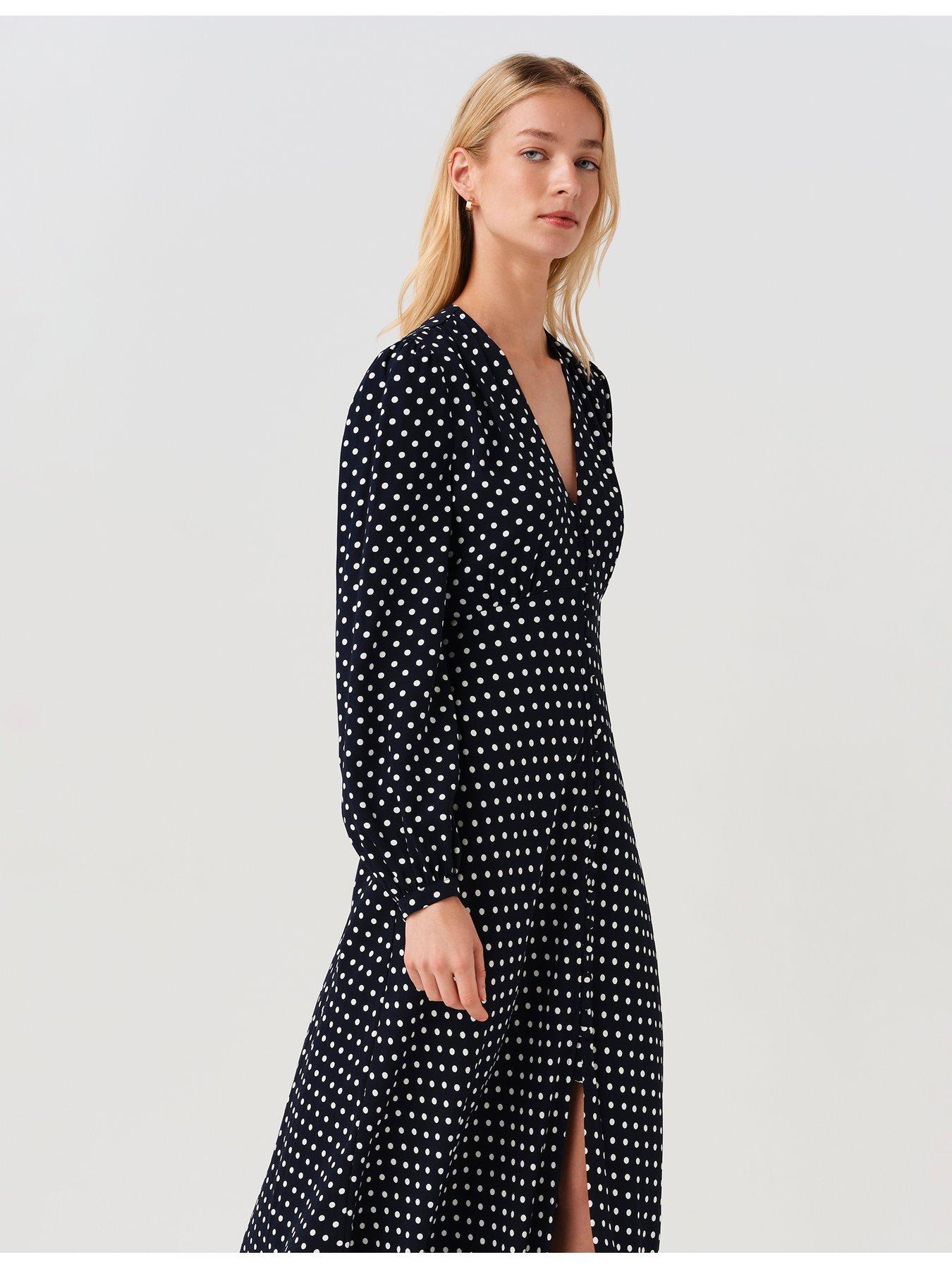 Image 6 of 7 of Ghost Navy Spot Francesca Dress