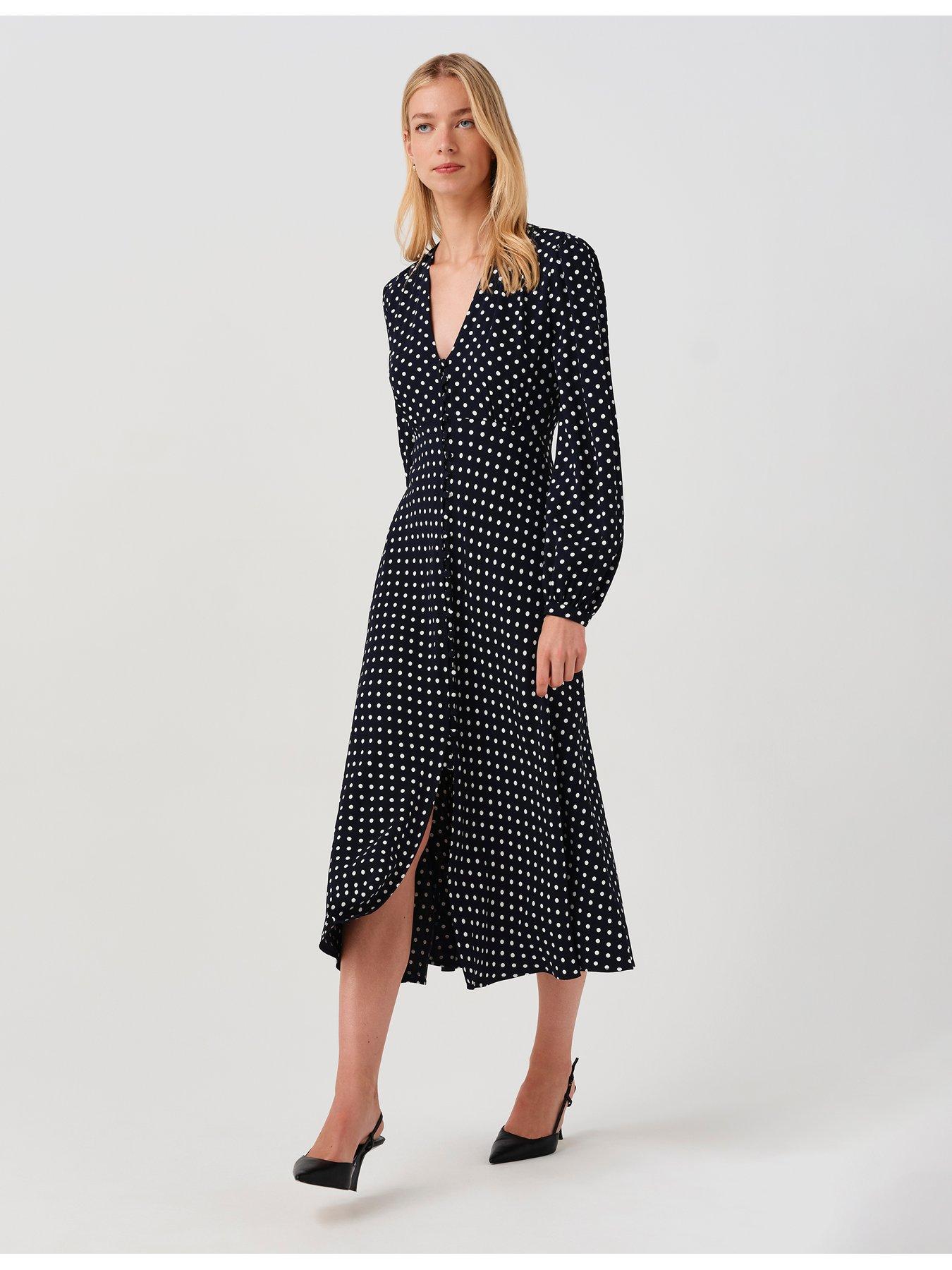 Image 7 of 7 of Ghost Navy Spot Francesca Dress
