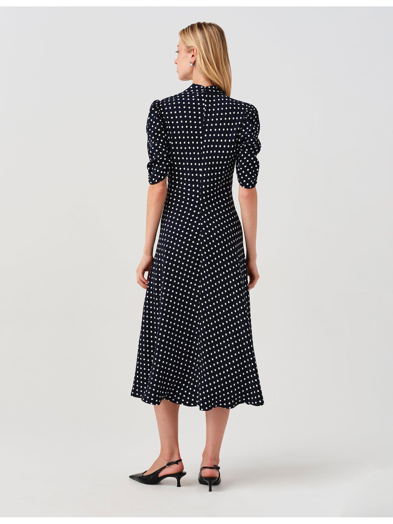 Image 2 of 7 of Ghost Navy Spot Mia Dress