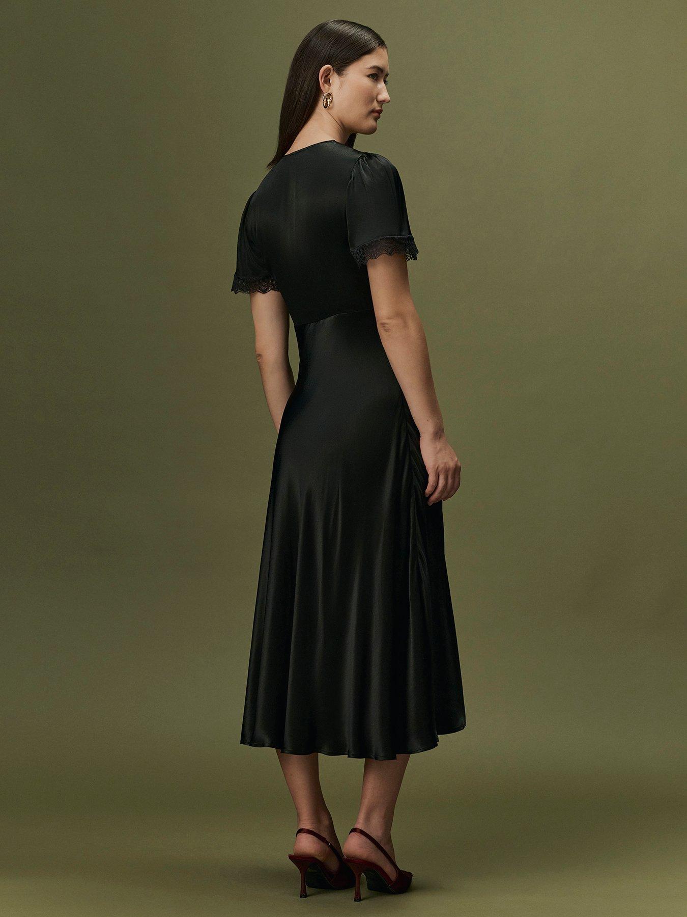 Image 2 of 7 of Ghost Black Olive Dress
