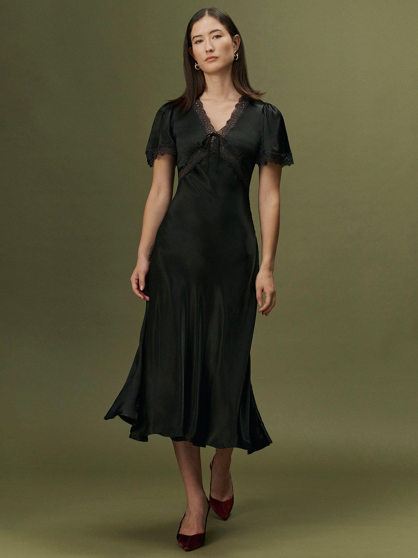 Image 3 of 7 of Ghost Black Olive Dress
