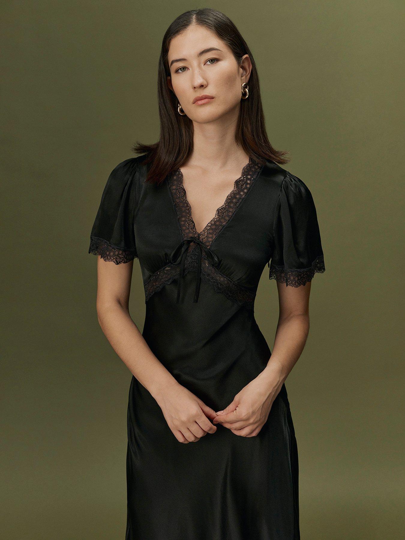 Image 6 of 7 of Ghost Black Olive Dress