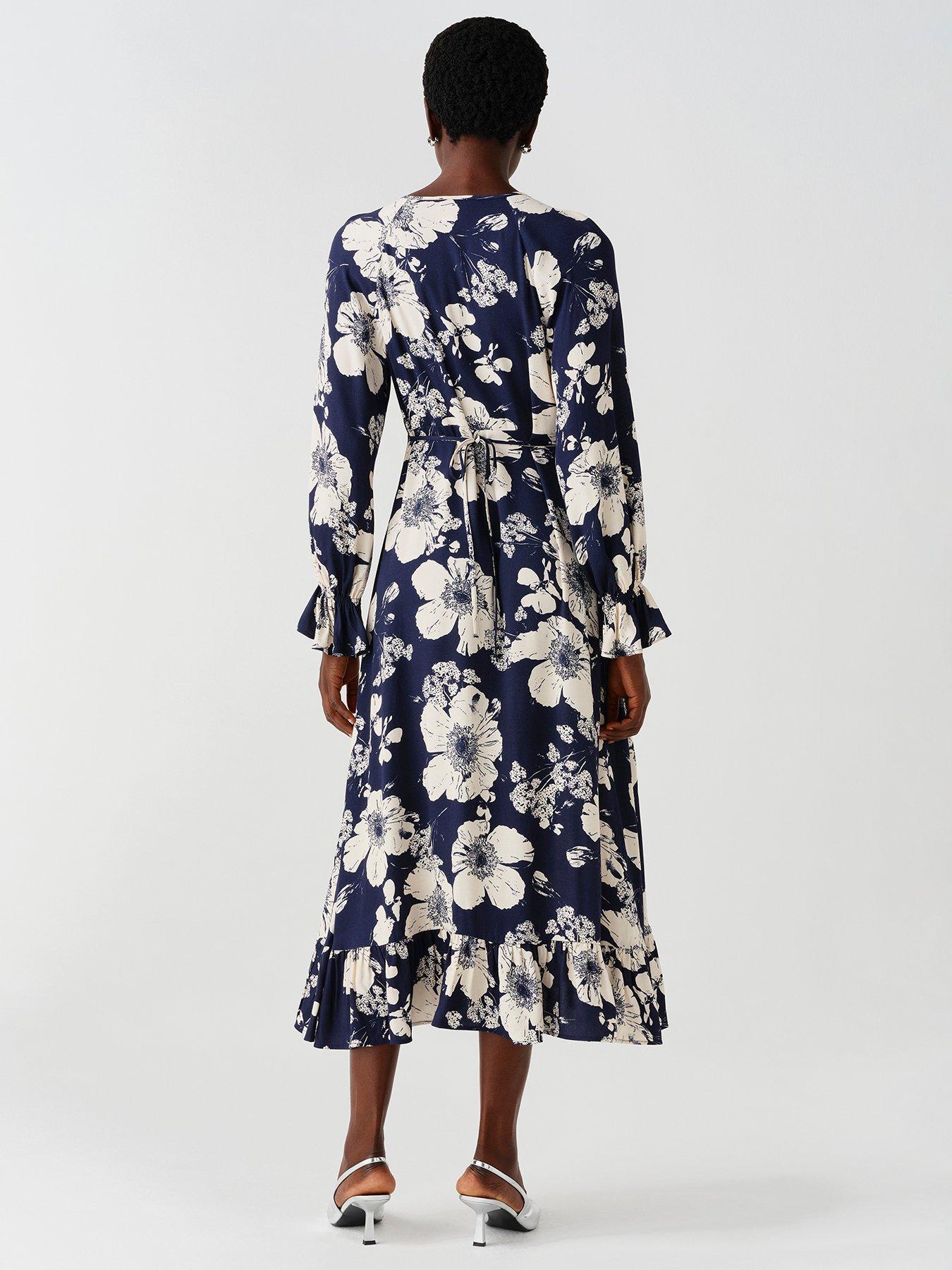 Image 2 of 7 of Ghost Navy Floral Georgie Dress