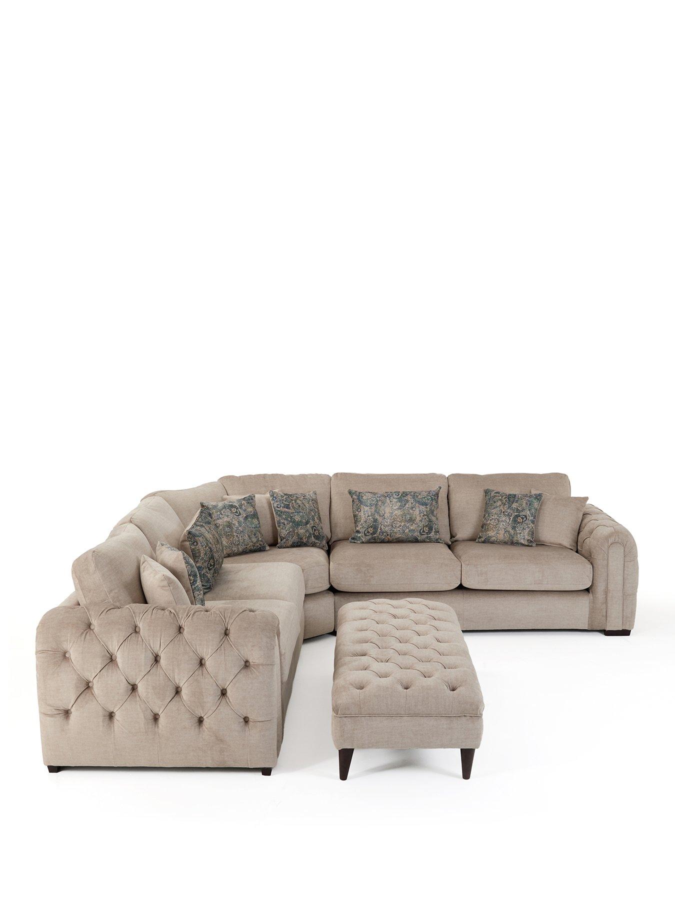 Image 2 of 7 of The Very Collection Lisette Corner Group + Footstool Set (Buy &amp; SAVE!) - Made to Order in the UK