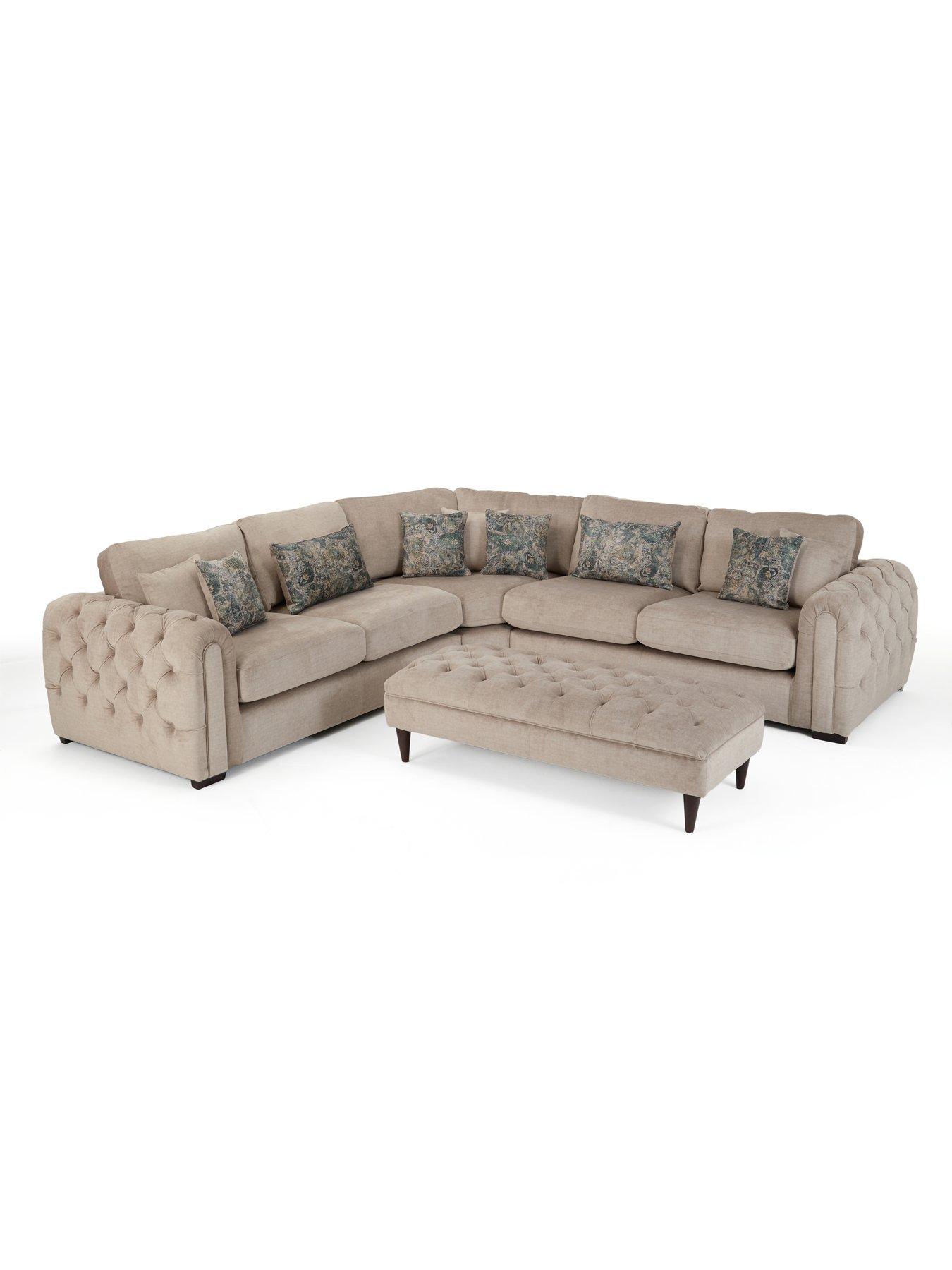 Image 3 of 7 of The Very Collection Lisette Corner Group + Footstool Set (Buy &amp; SAVE!) - Made to Order in the UK